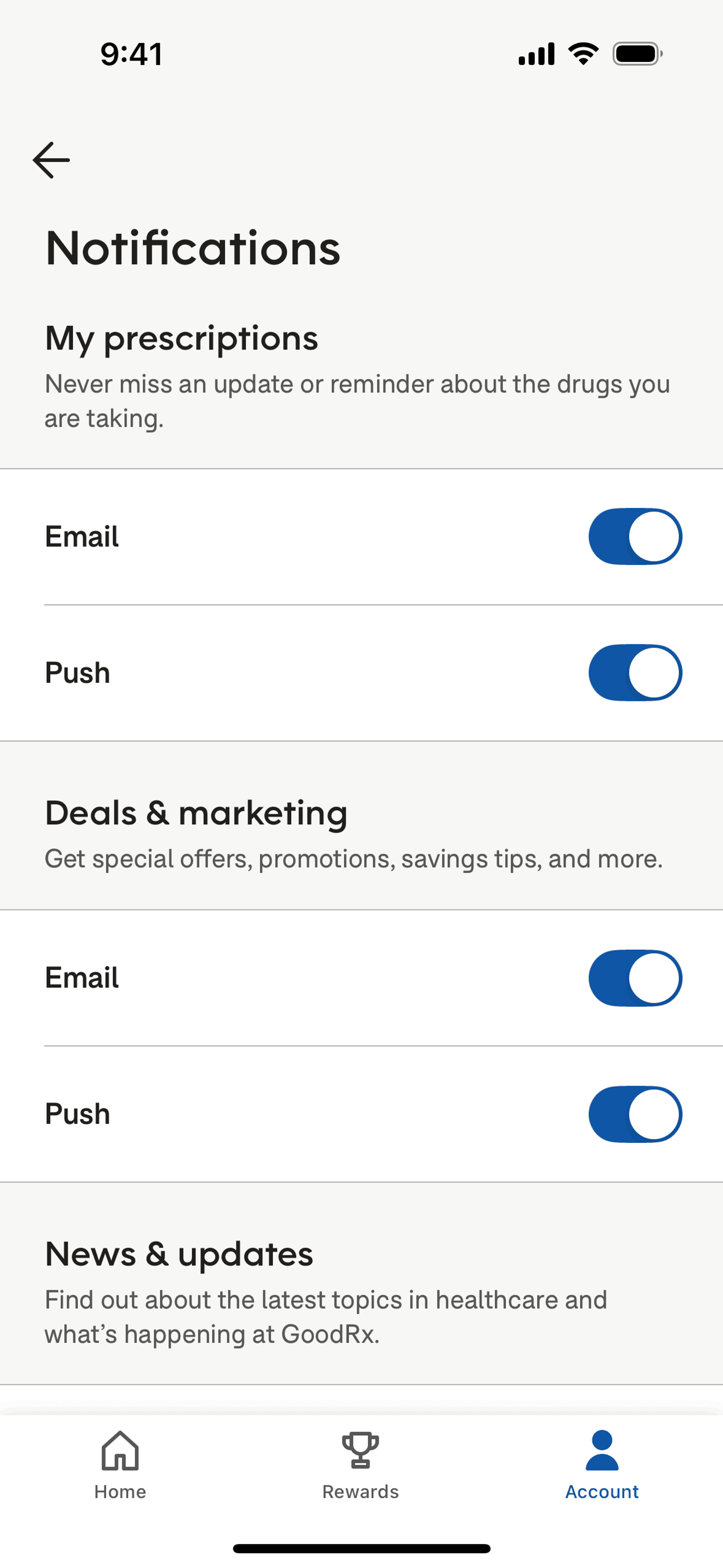 GoodRx iOS UI screenshot 19
