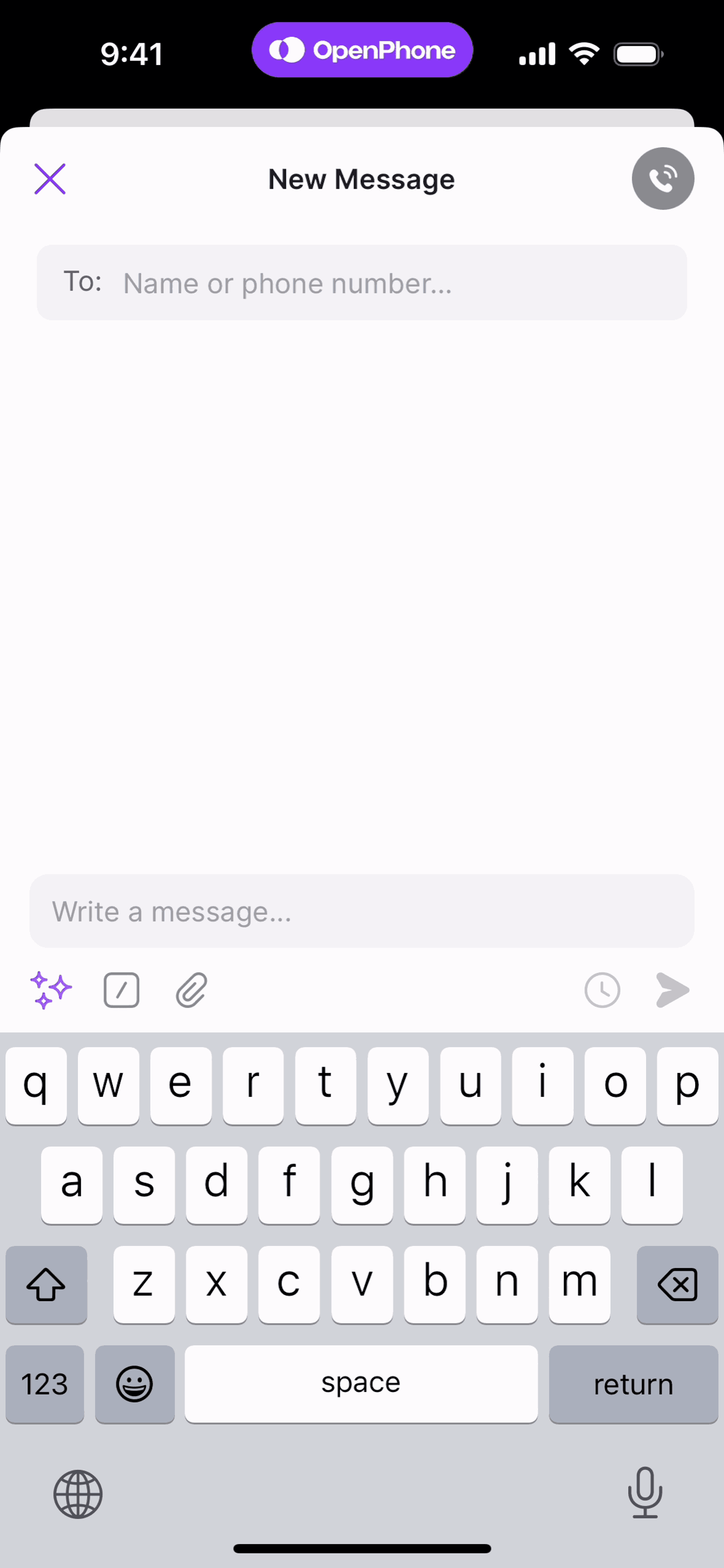 OpenPhone iOS UI screenshot 23
