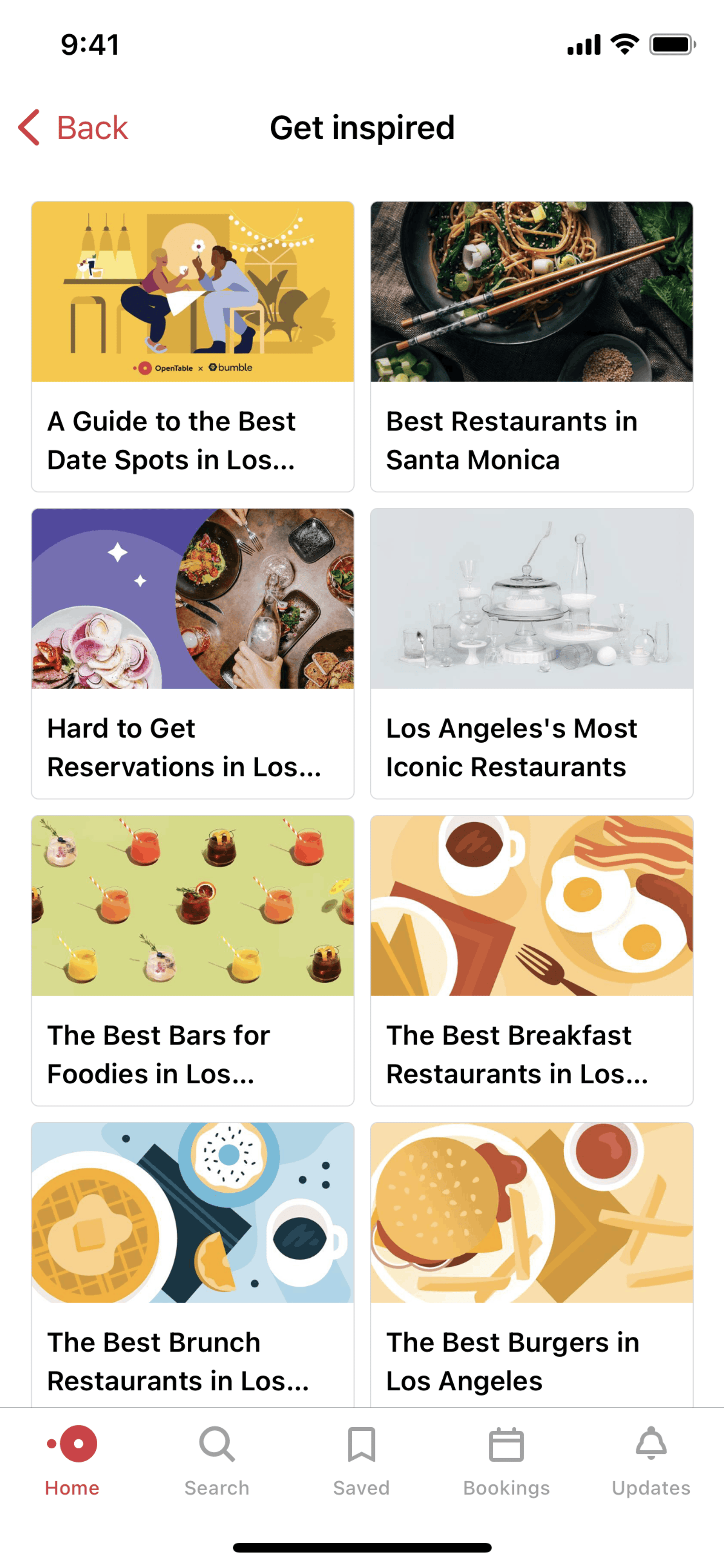 OpenTable iOS UI screenshot 16