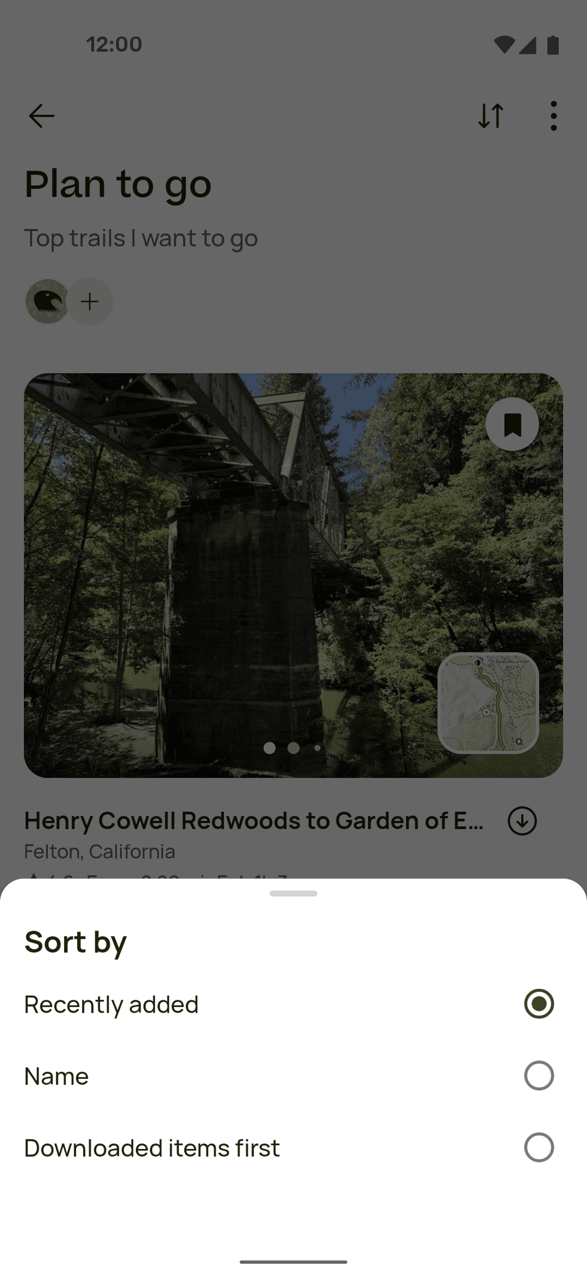 AllTrails Android UI screenshot 16