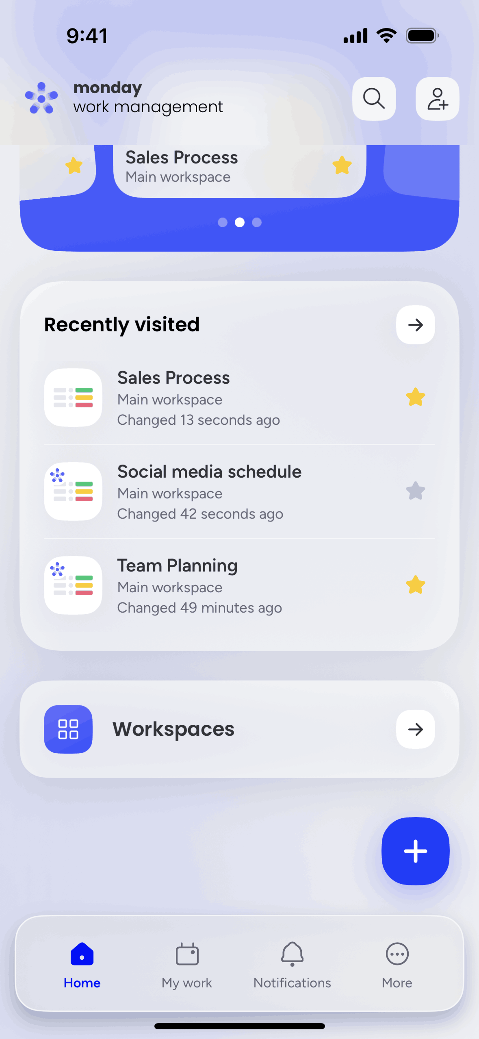monday.com iOS UI screenshot 24