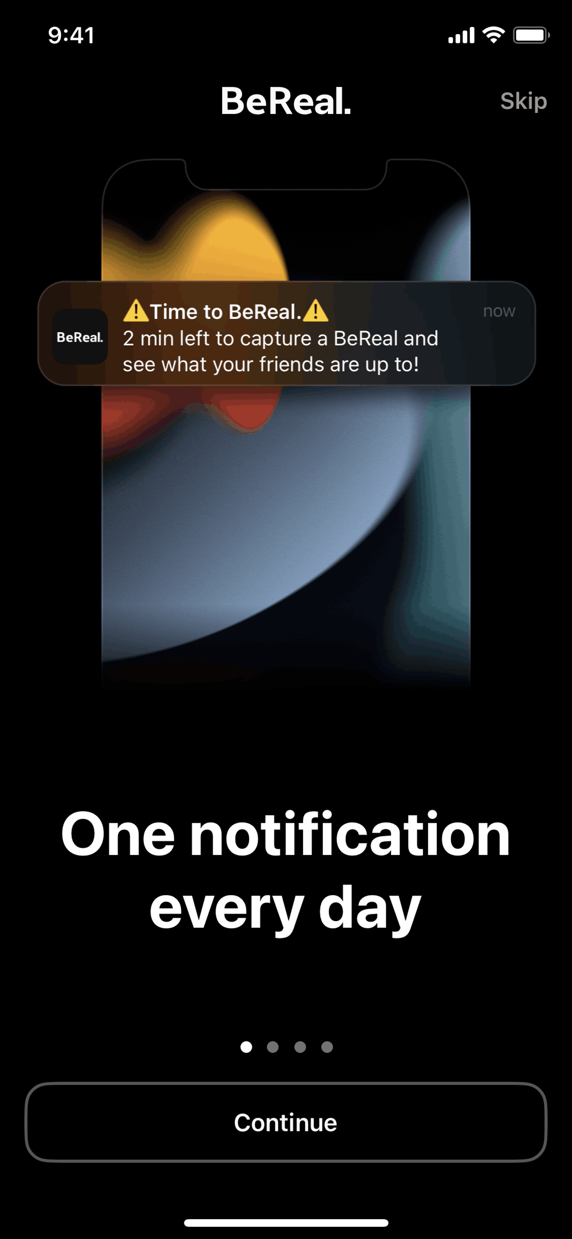 BeReal. iOS UI screenshot 2