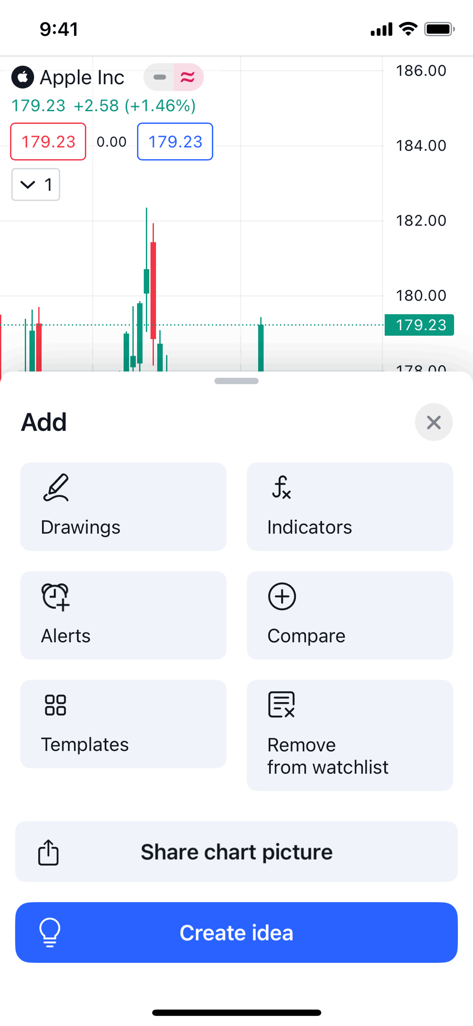 TradingView iOS UI screenshot 8
