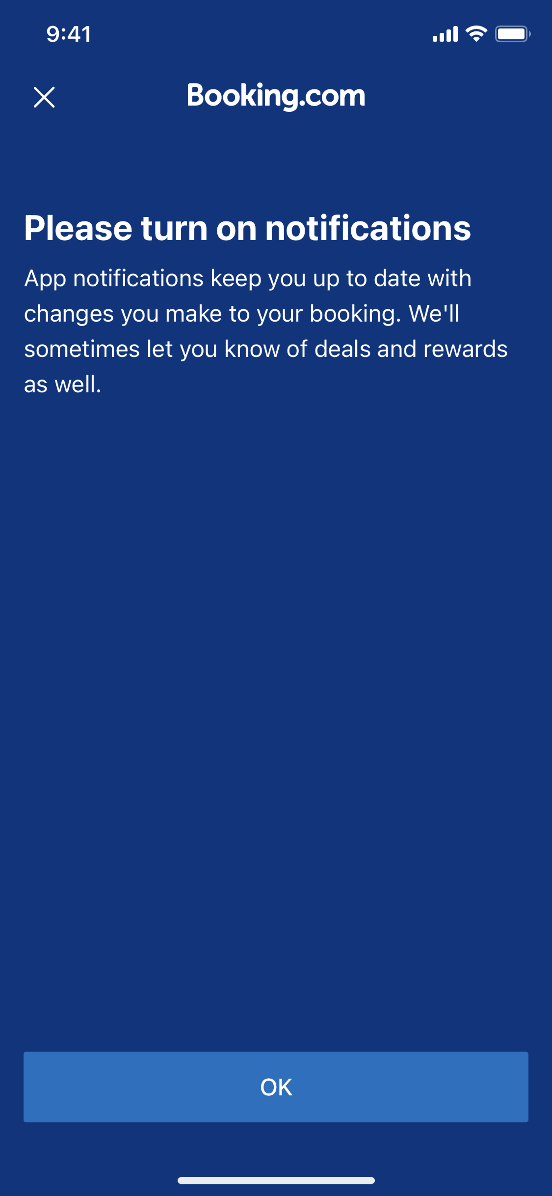 Booking.com iOS UI screenshot 2