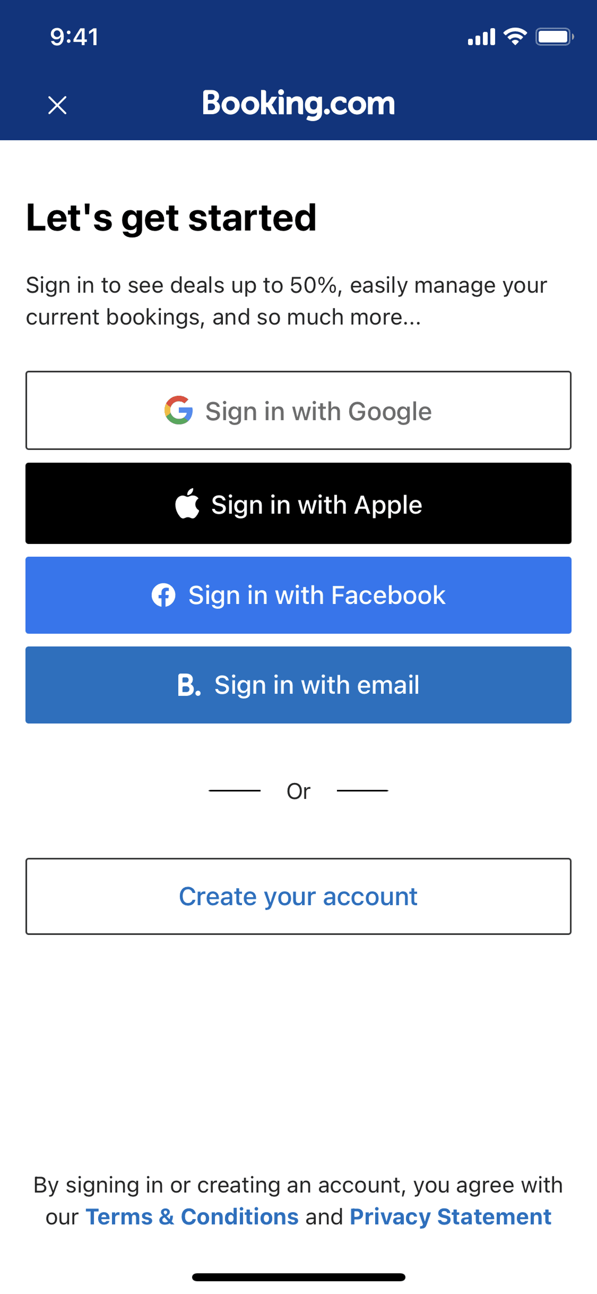 Booking.com iOS UI screenshot 4
