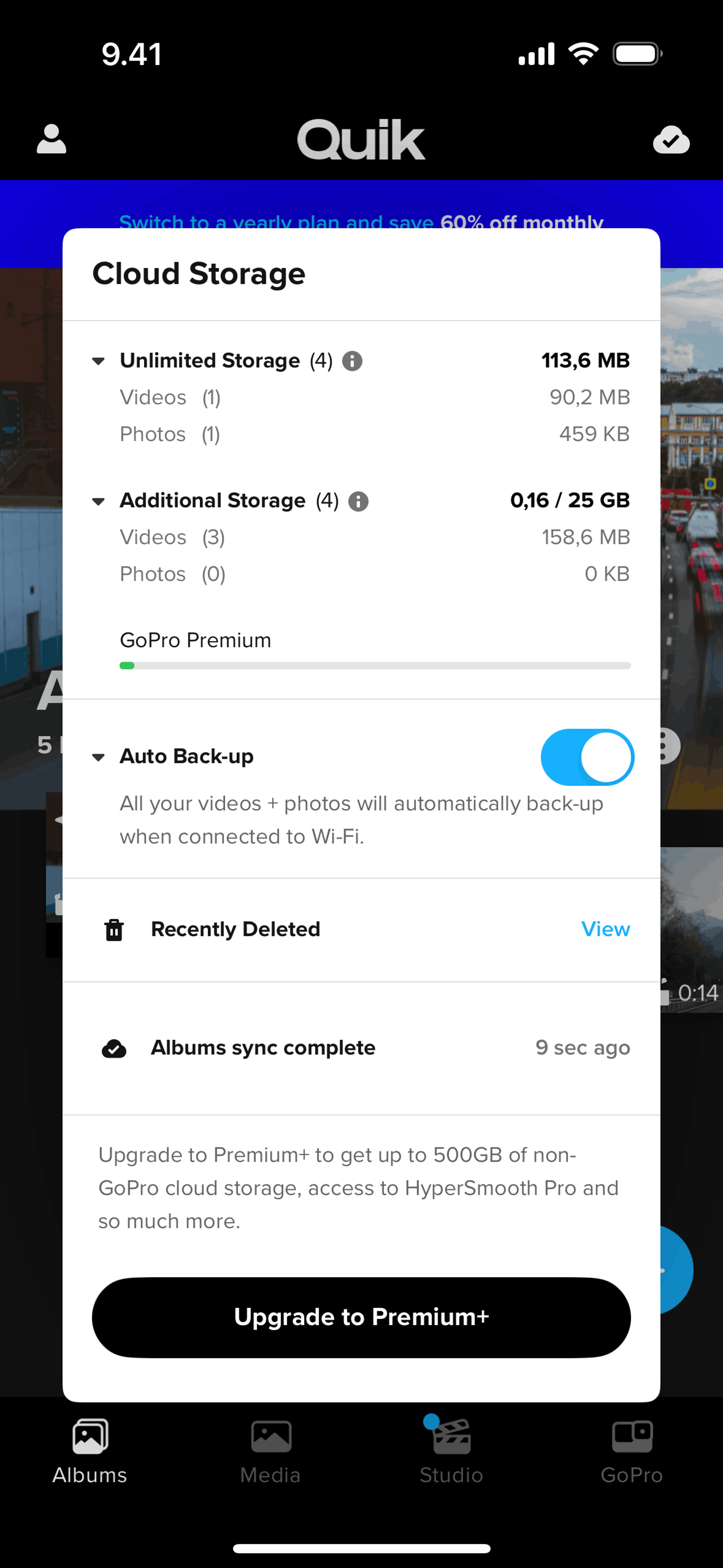 GoPro Quik iOS UI screenshot 14