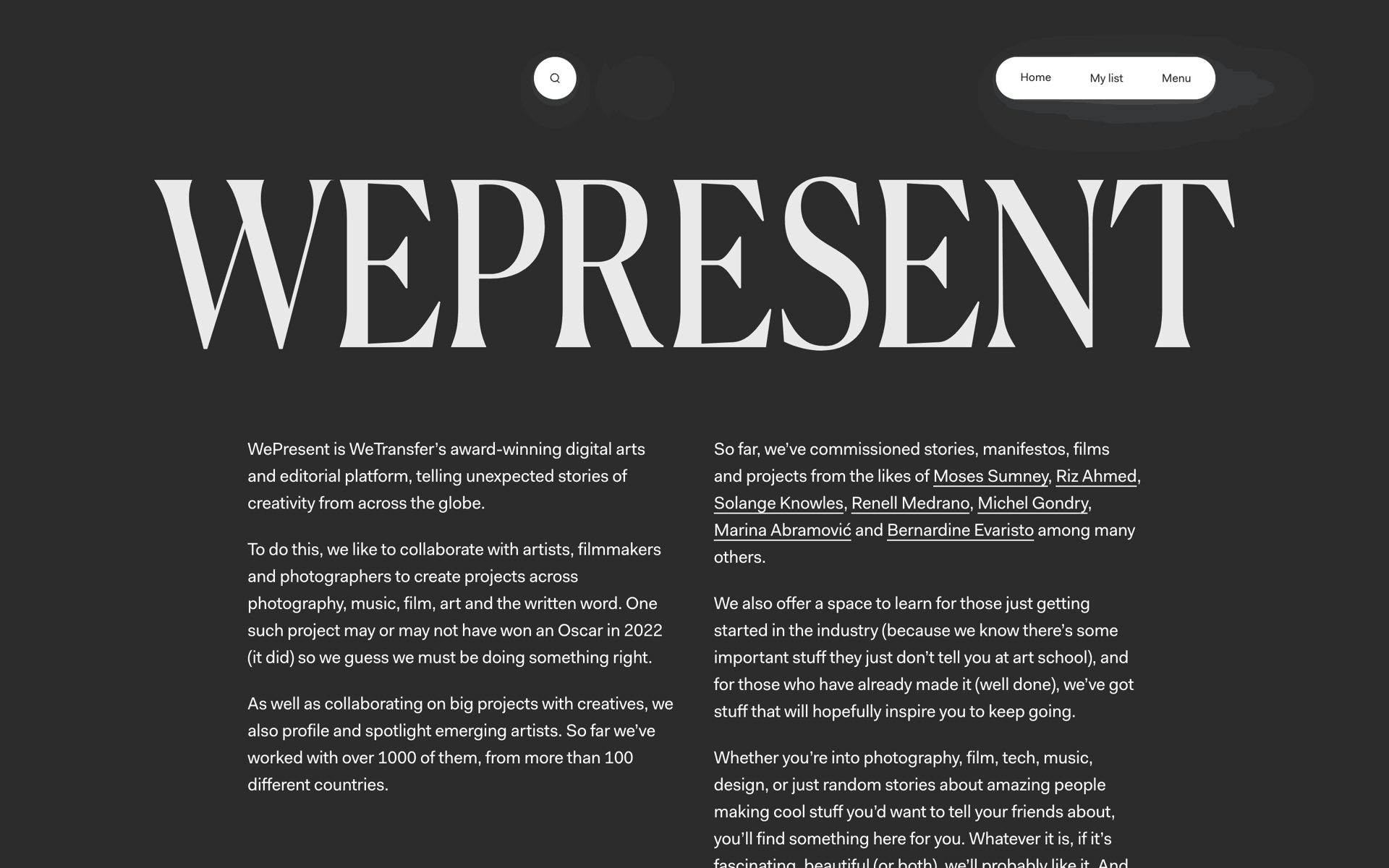 WeTransfer Web UI screenshot 13