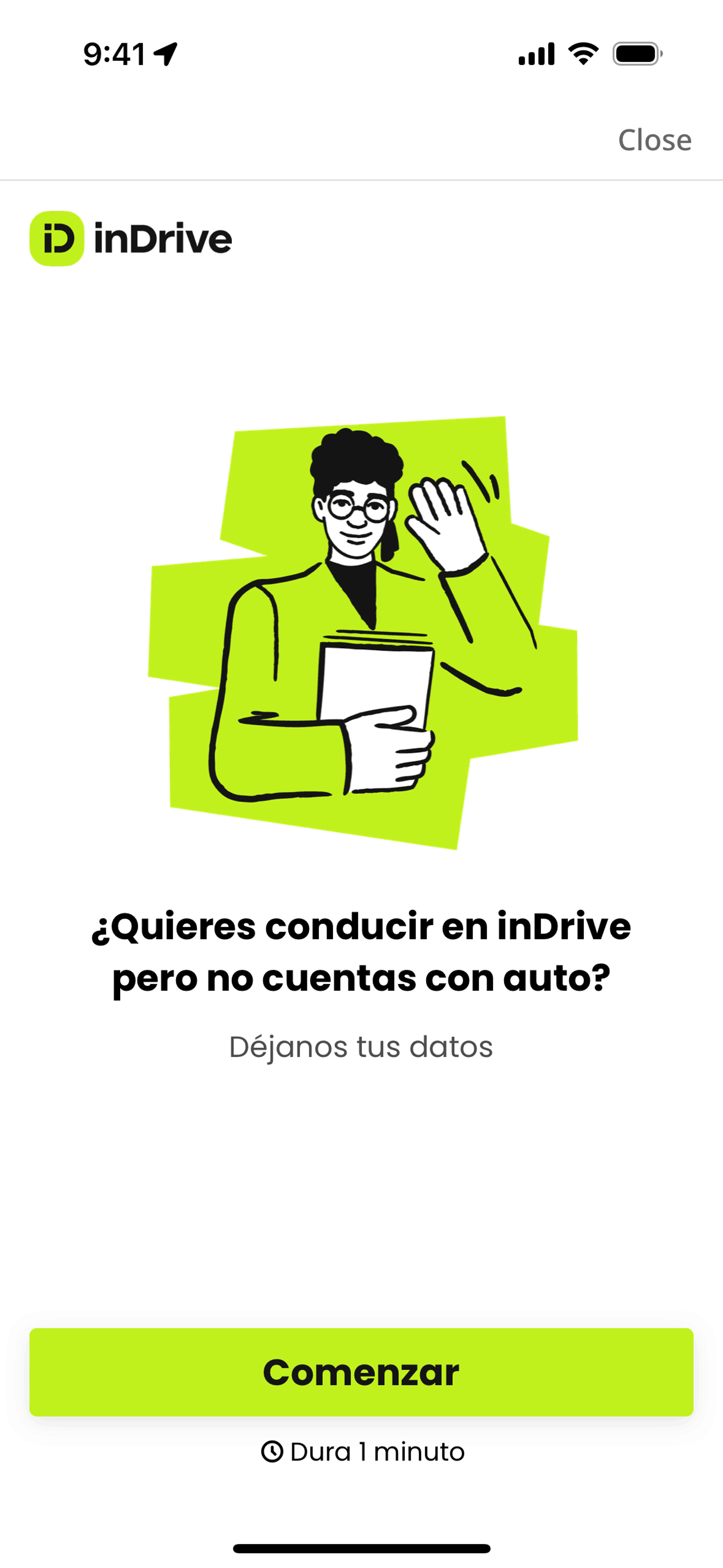 inDrive iOS UI screenshot 8