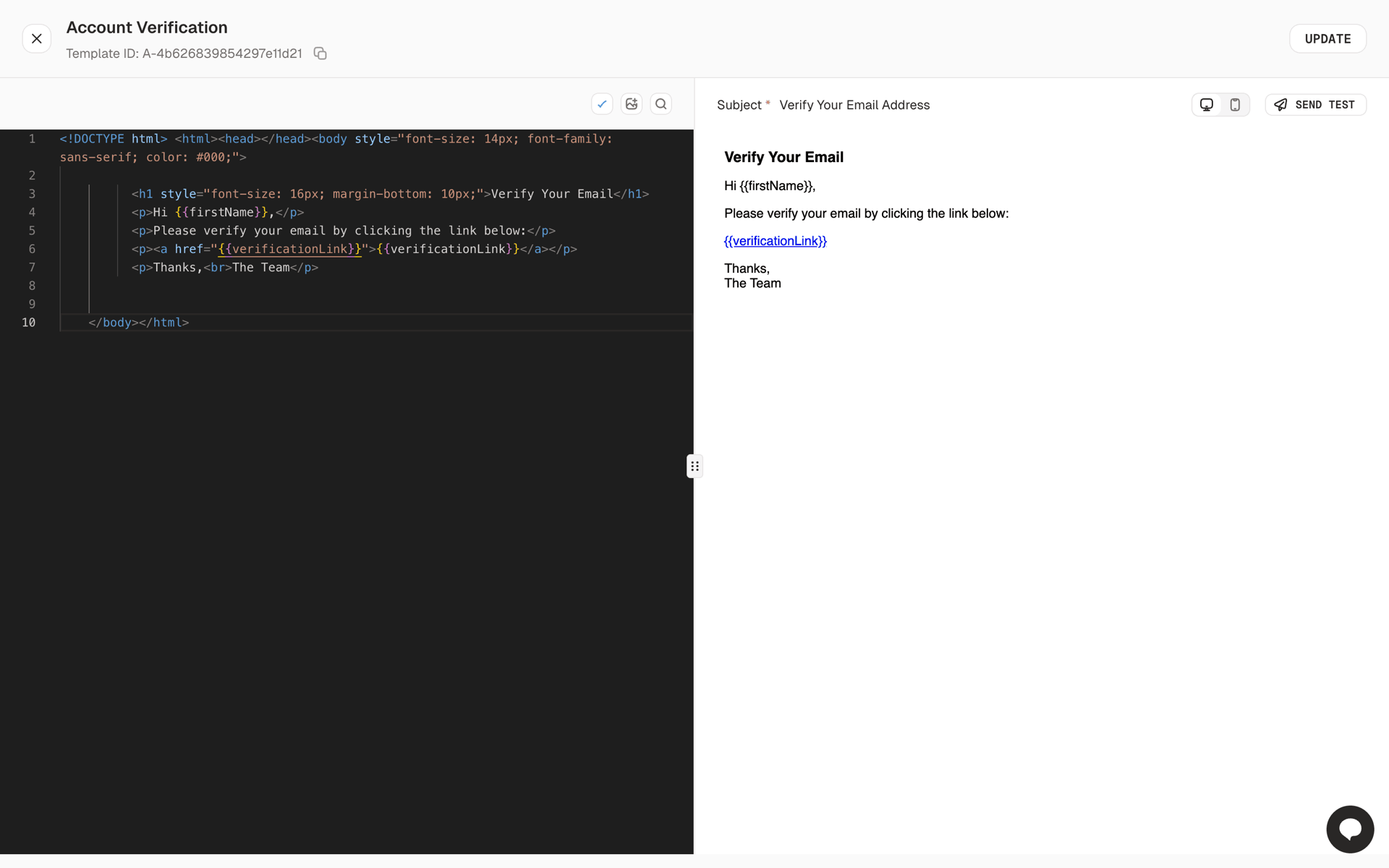 AutoSend Web UI screenshot 23