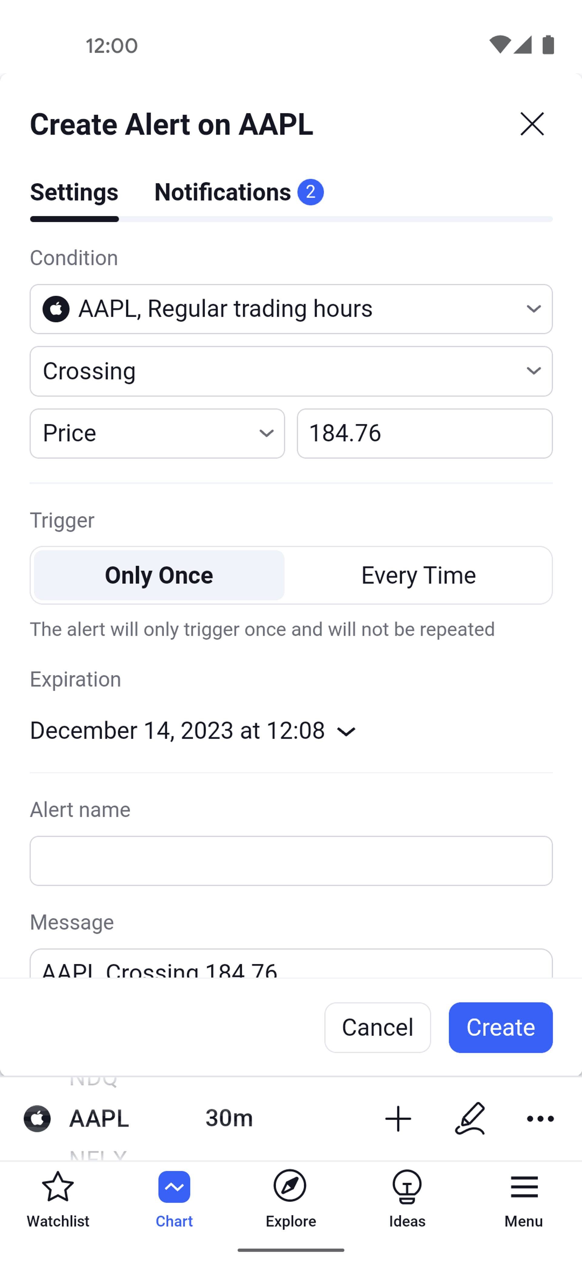 TradingView Android UI screenshot 5