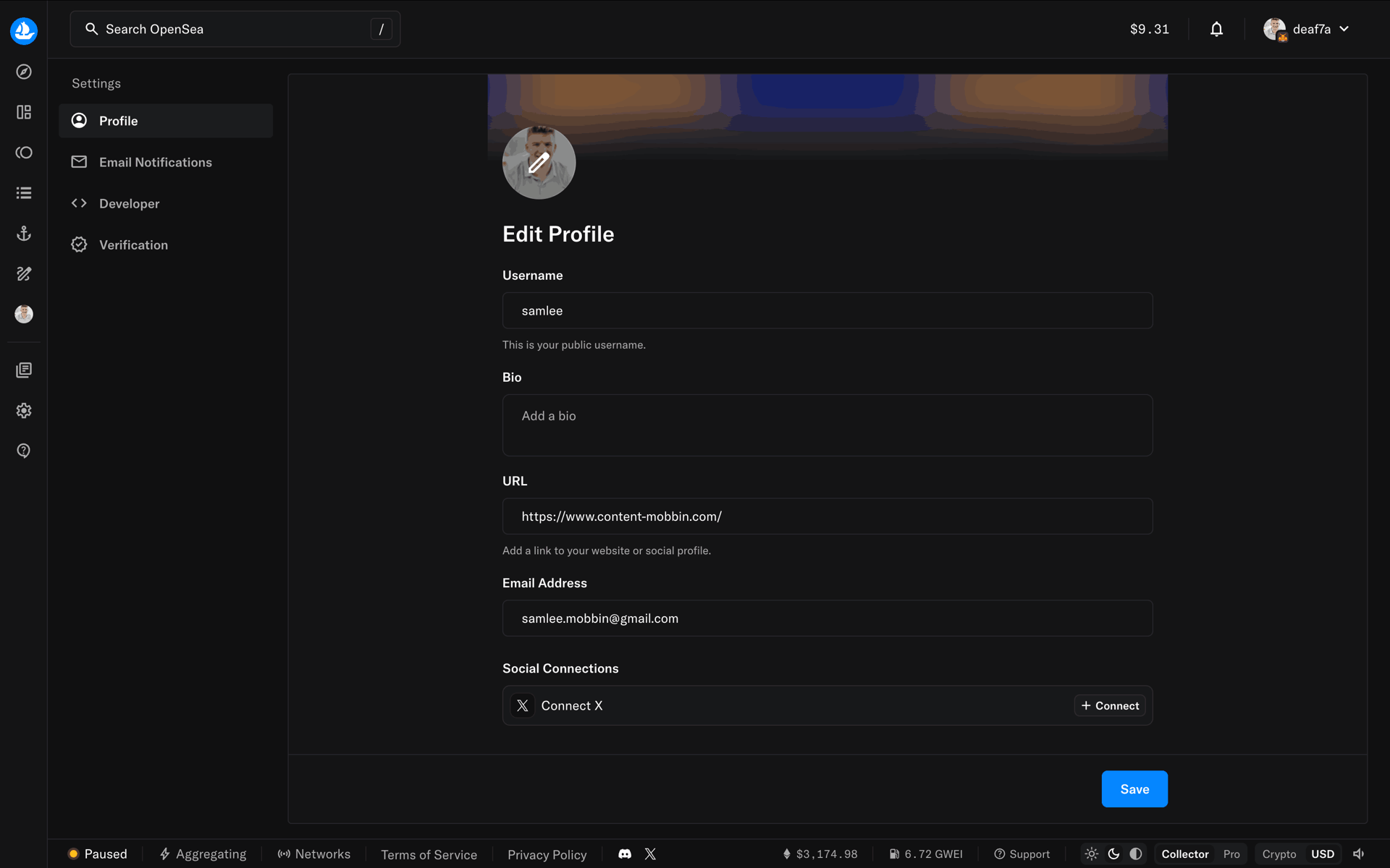 OpenSea Web UI screenshot 9