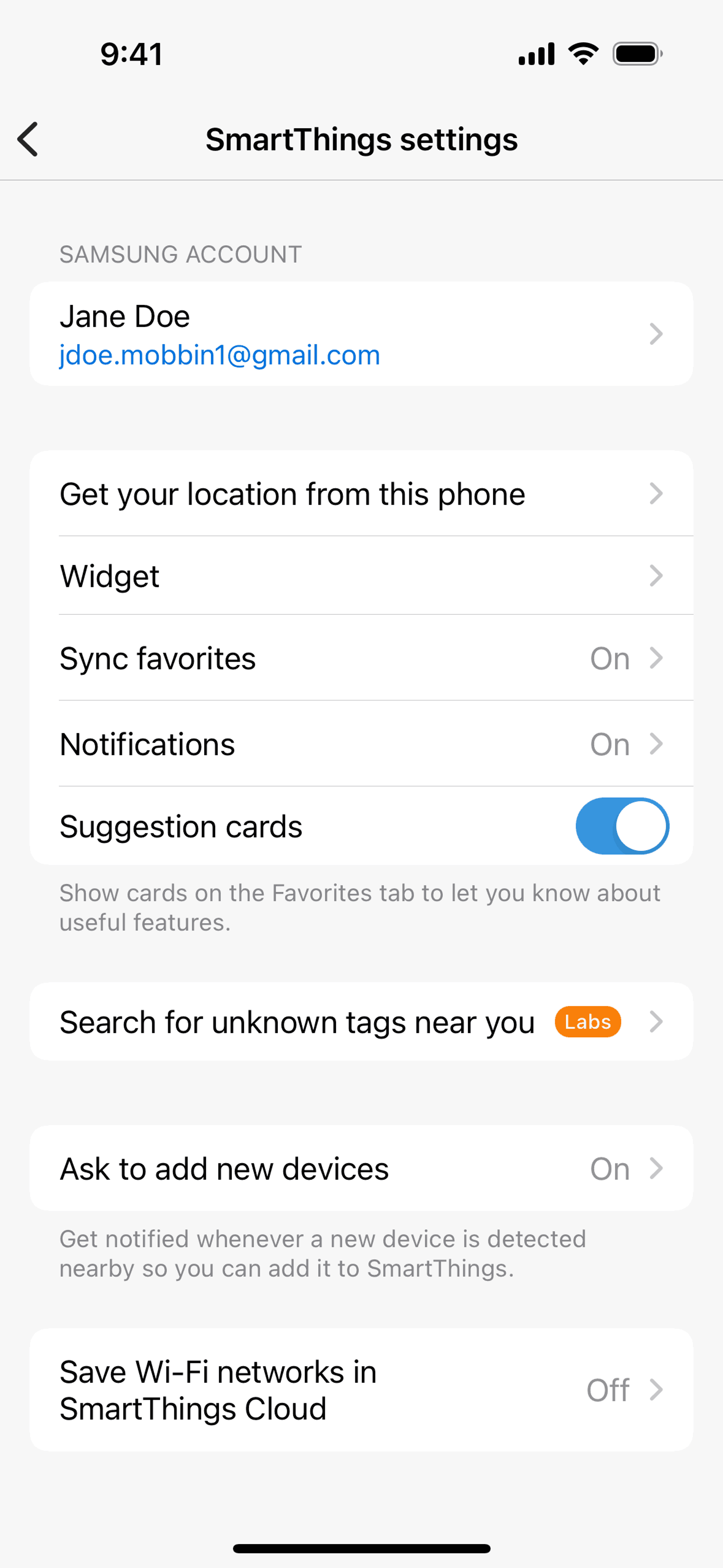 SmartThings iOS UI screenshot 19
