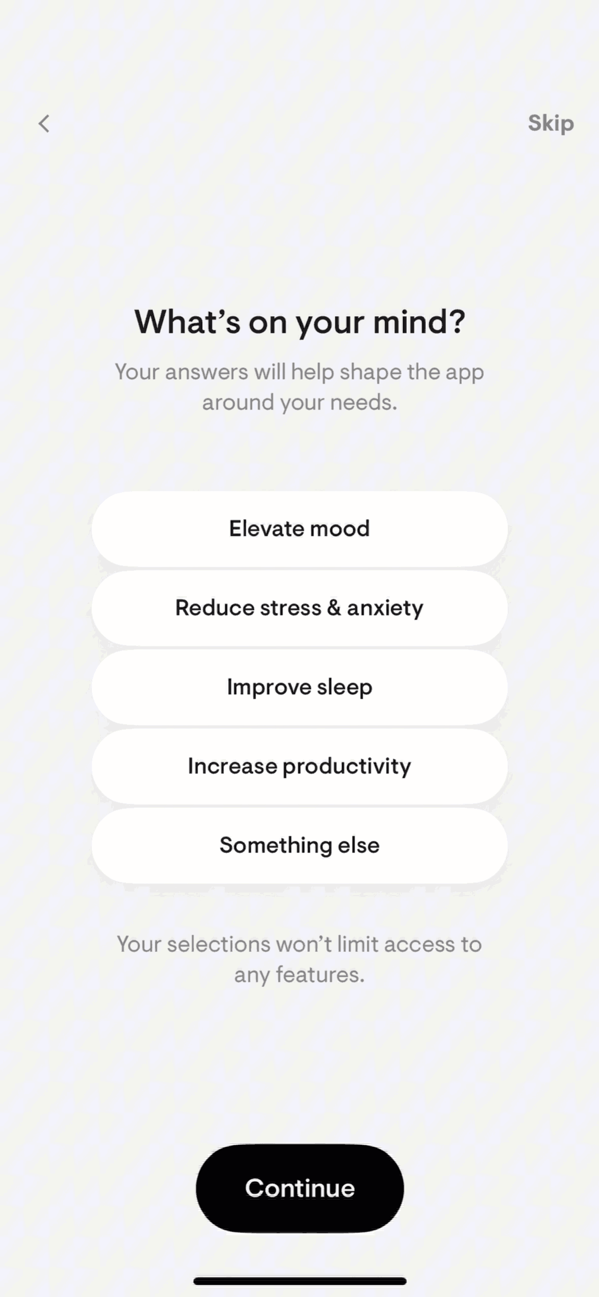 stoic. iOS UI screenshot 2