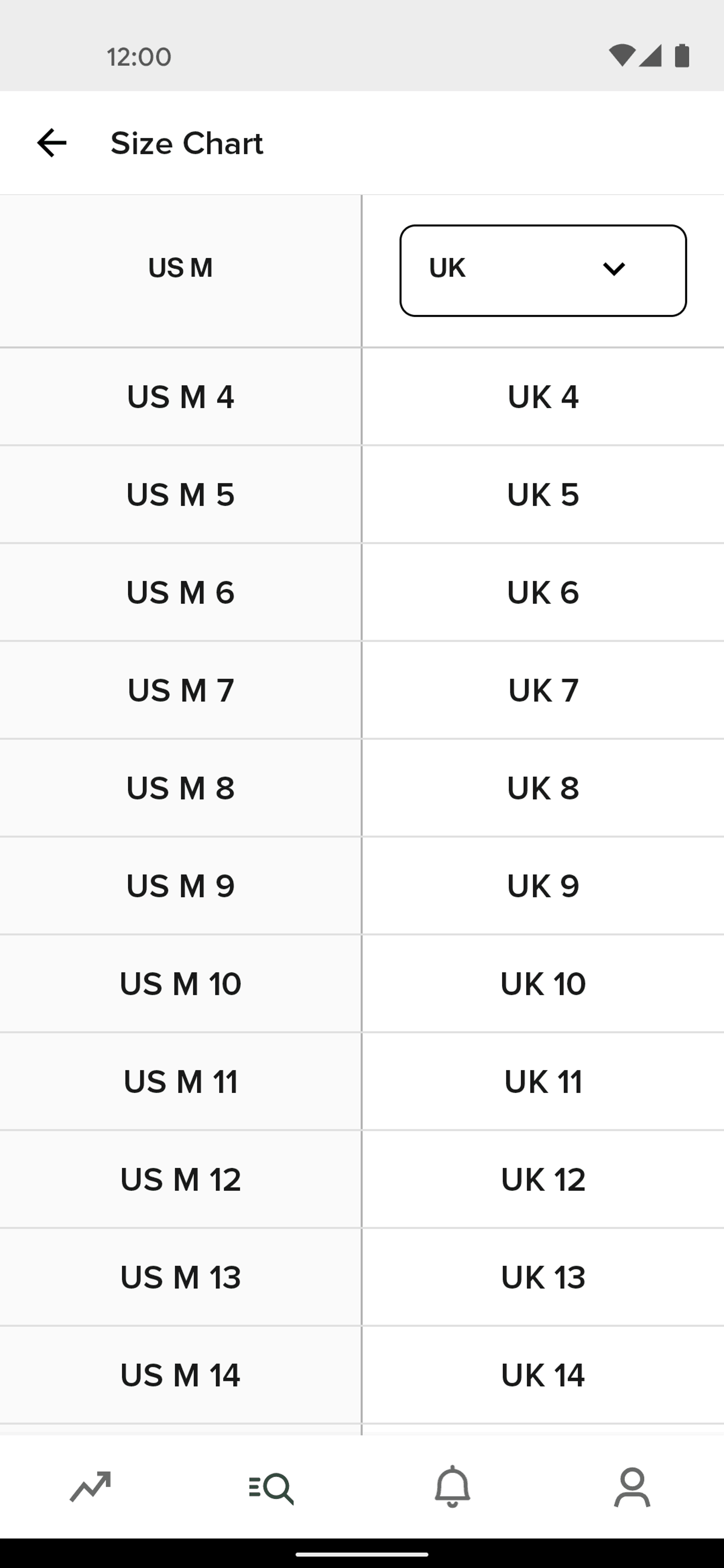 StockX Android UI screenshot 19