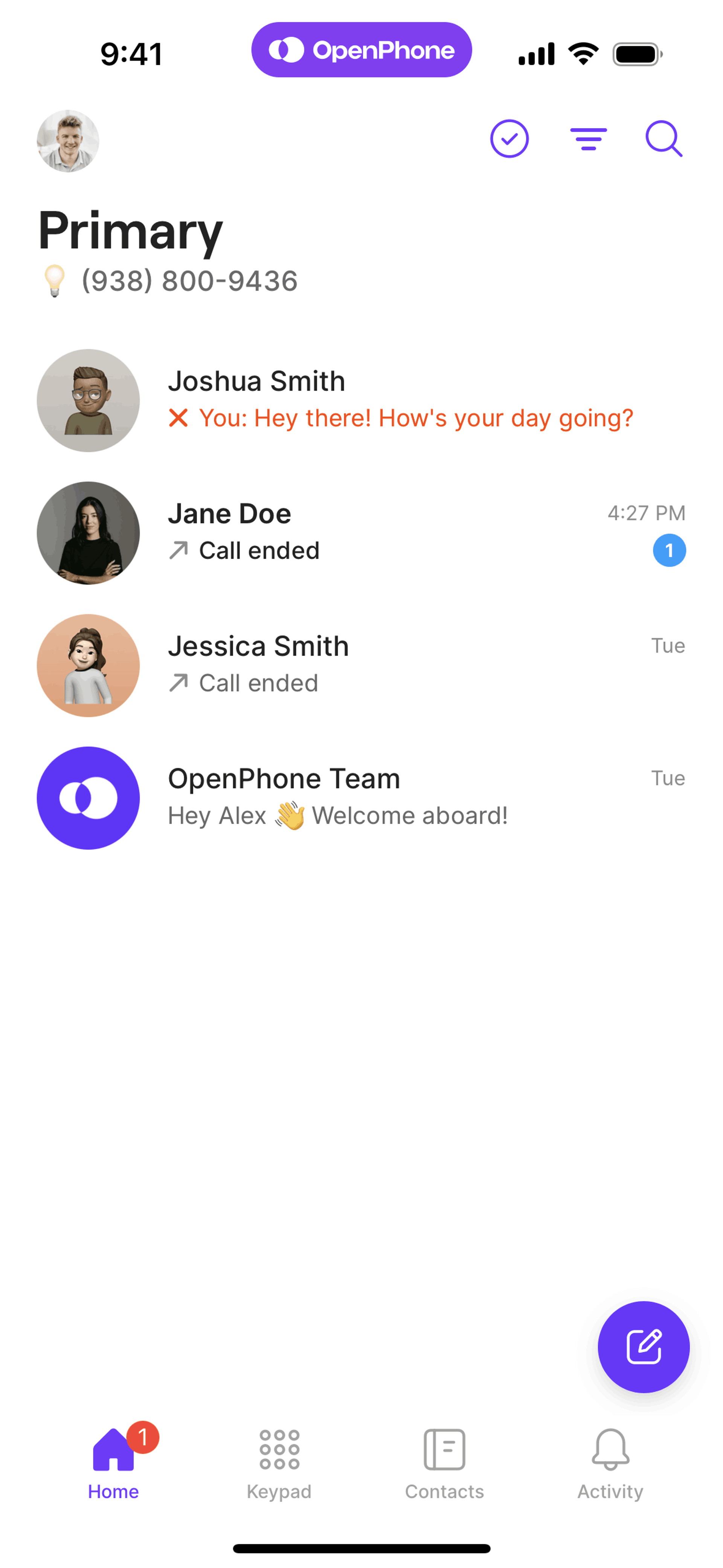 OpenPhone iOS UI screenshot 22