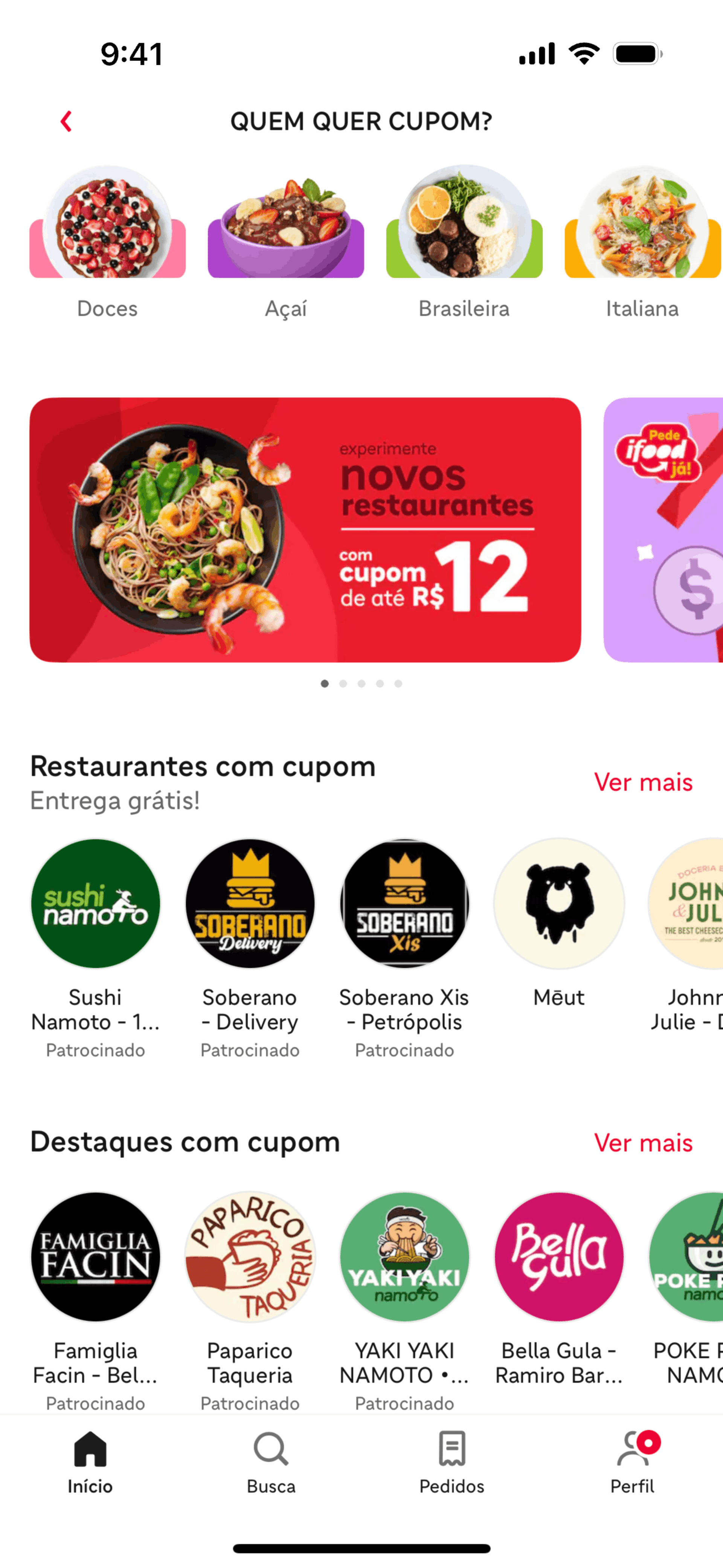 iFood iOS UI screenshot 23