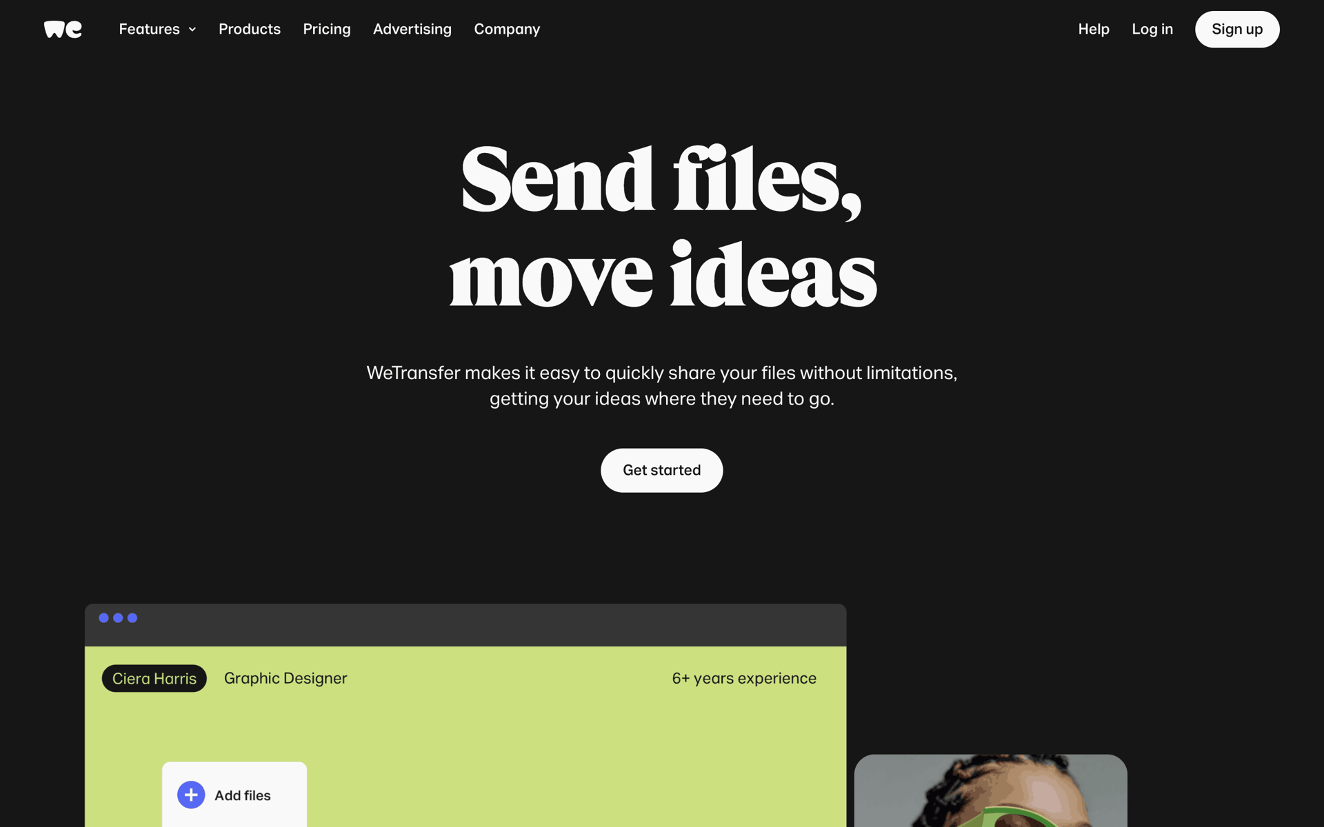 WeTransfer Web UI screenshot 22