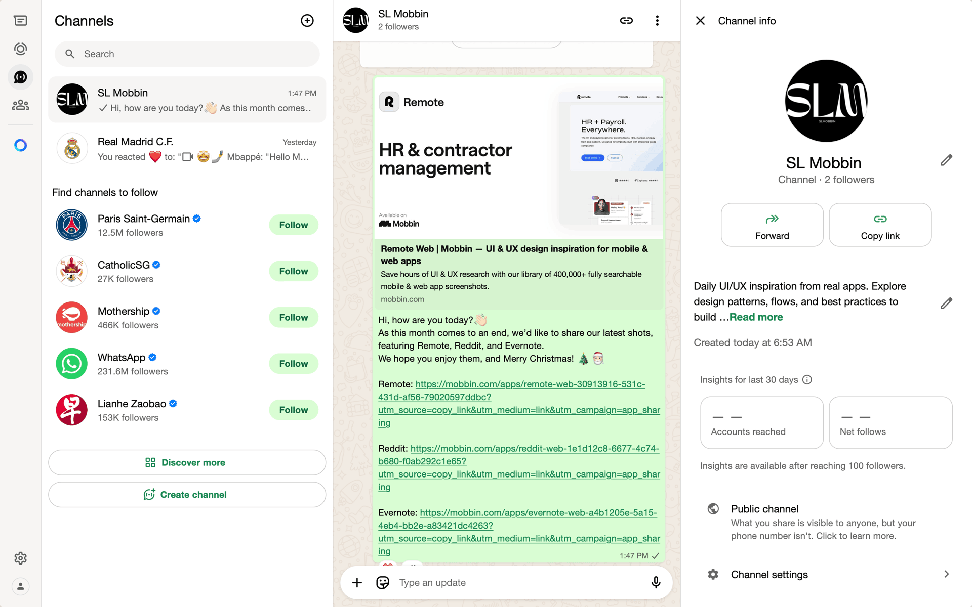WhatsApp Web UI screenshot 6