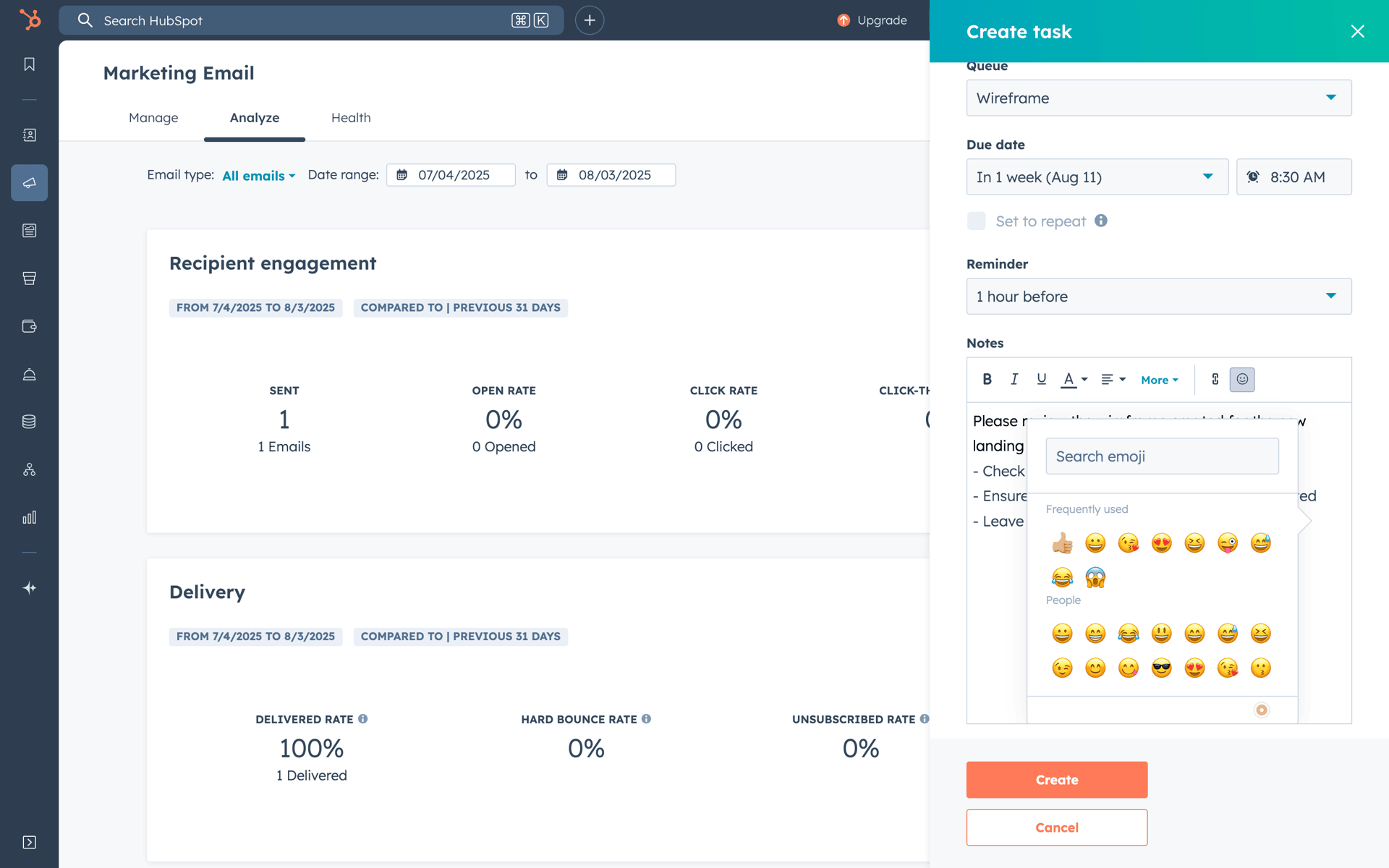 HubSpot Web UI screenshot 11