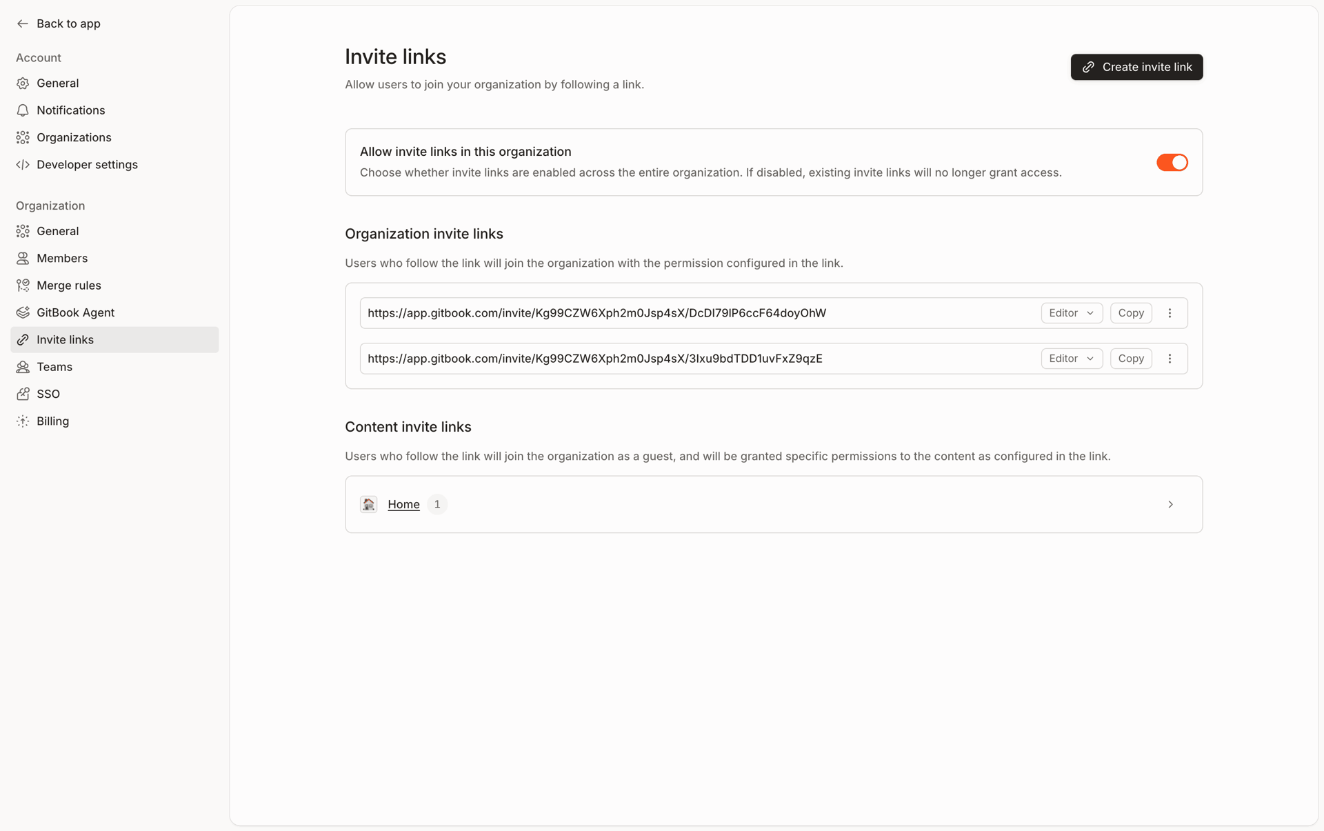 GitBook Web UI screenshot 5