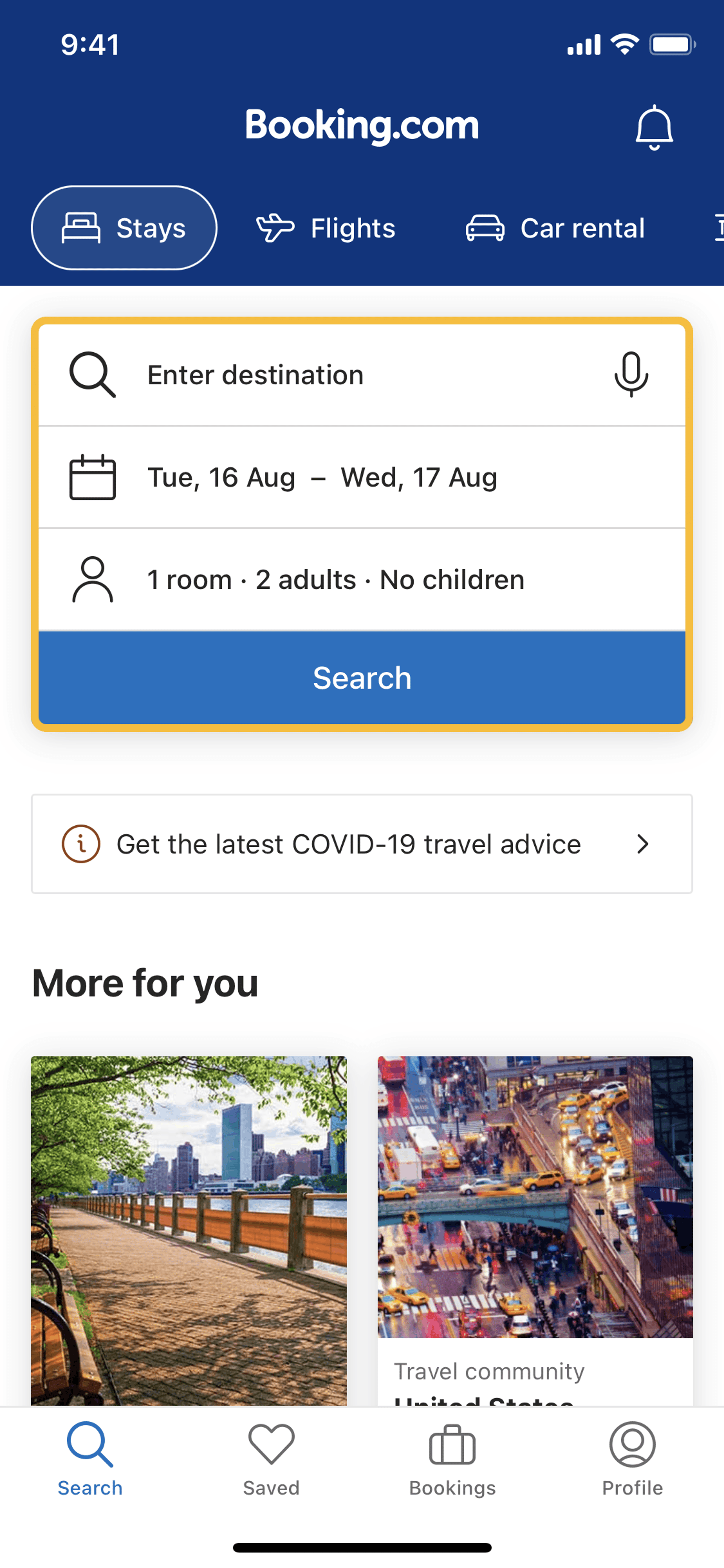 Booking.com iOS UI screenshot 11