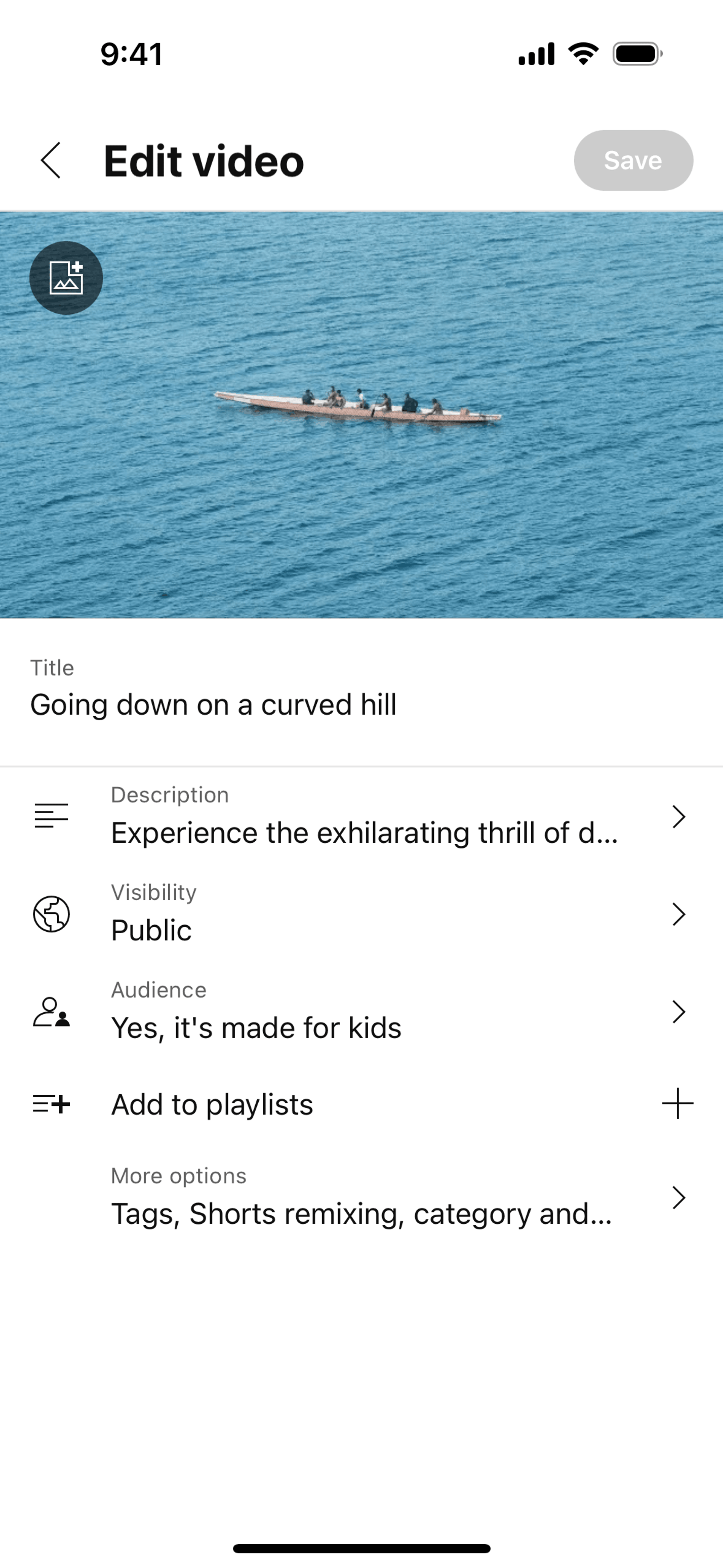 YouTube Studio iOS UI screenshot 4