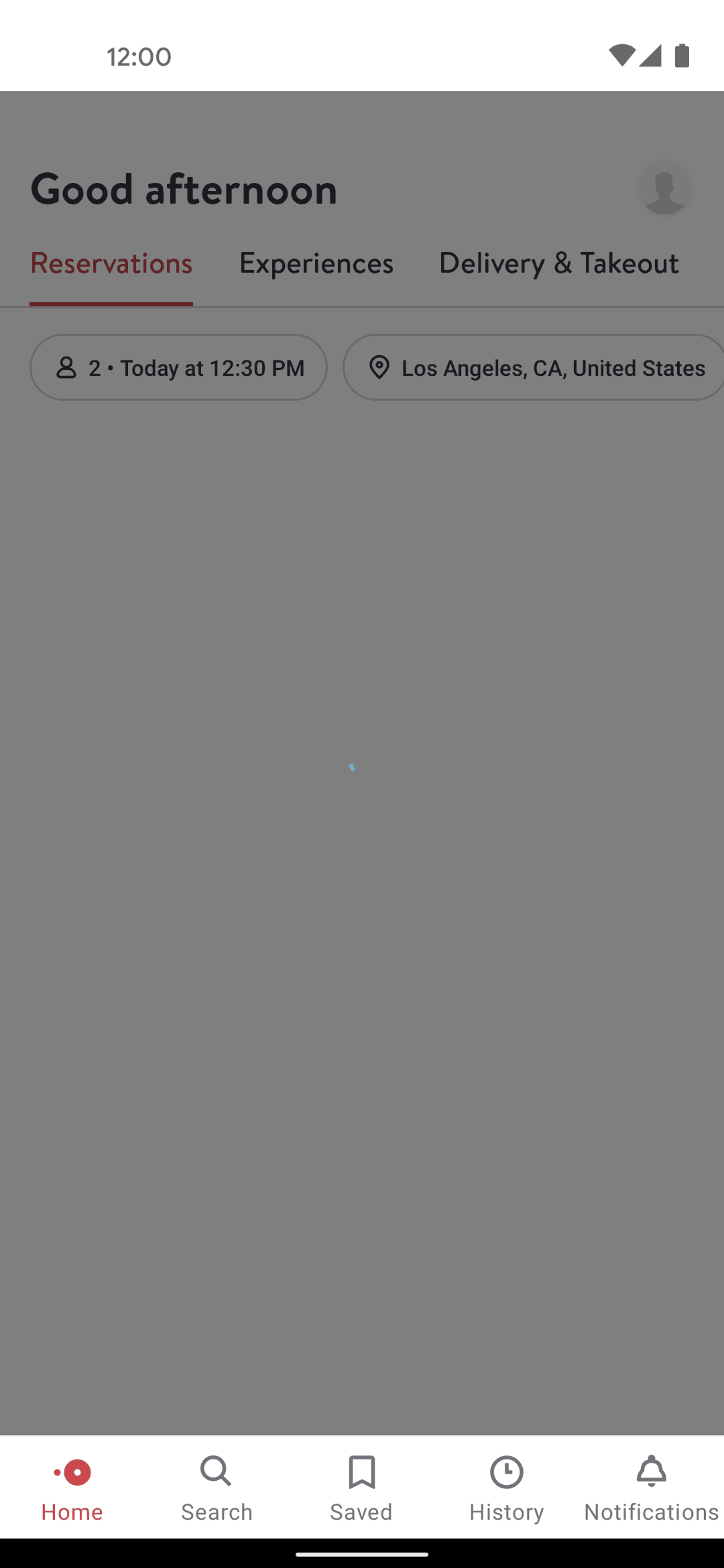 OpenTable Android UI screenshot 12