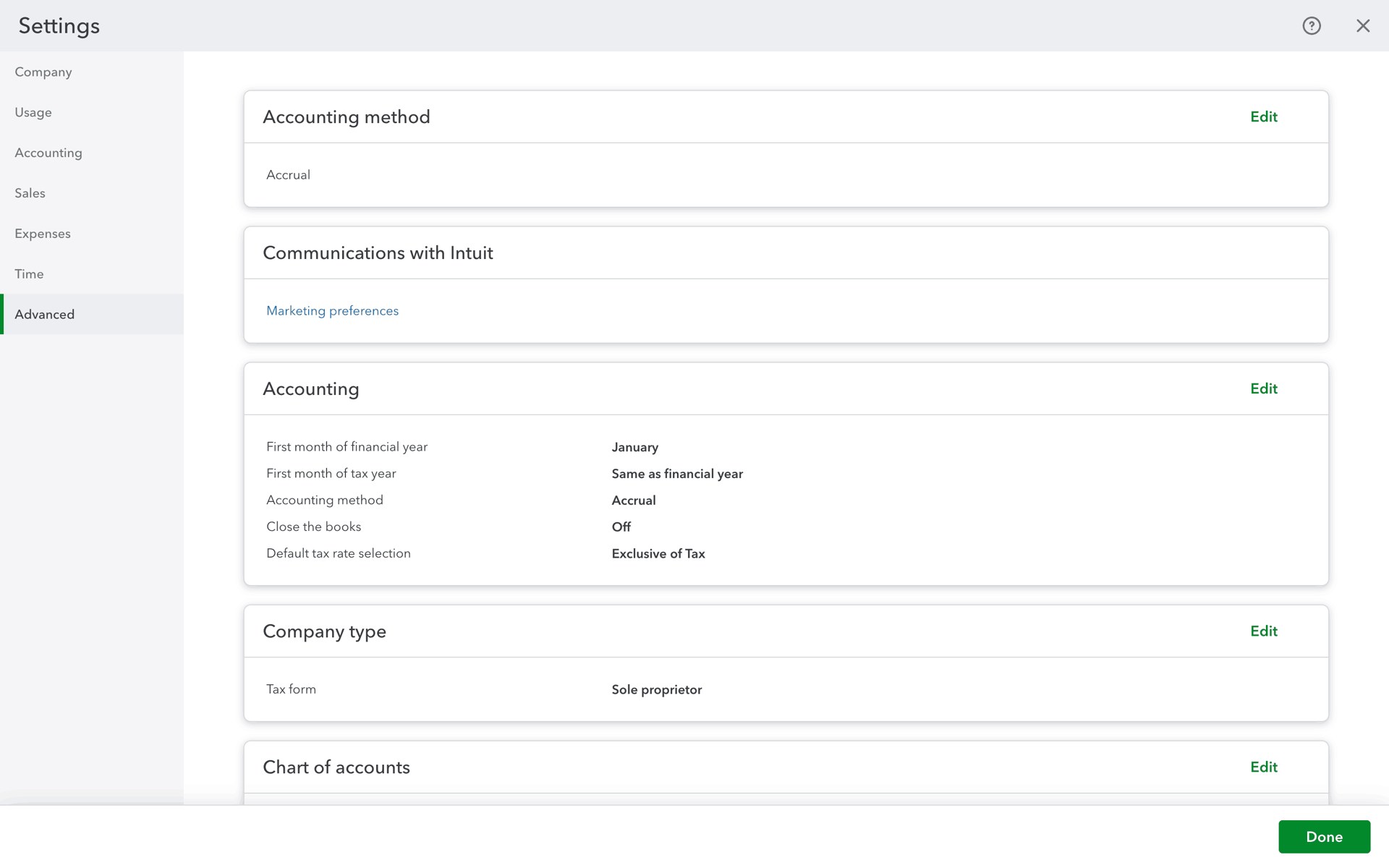 QuickBooks Web UI screenshot 8