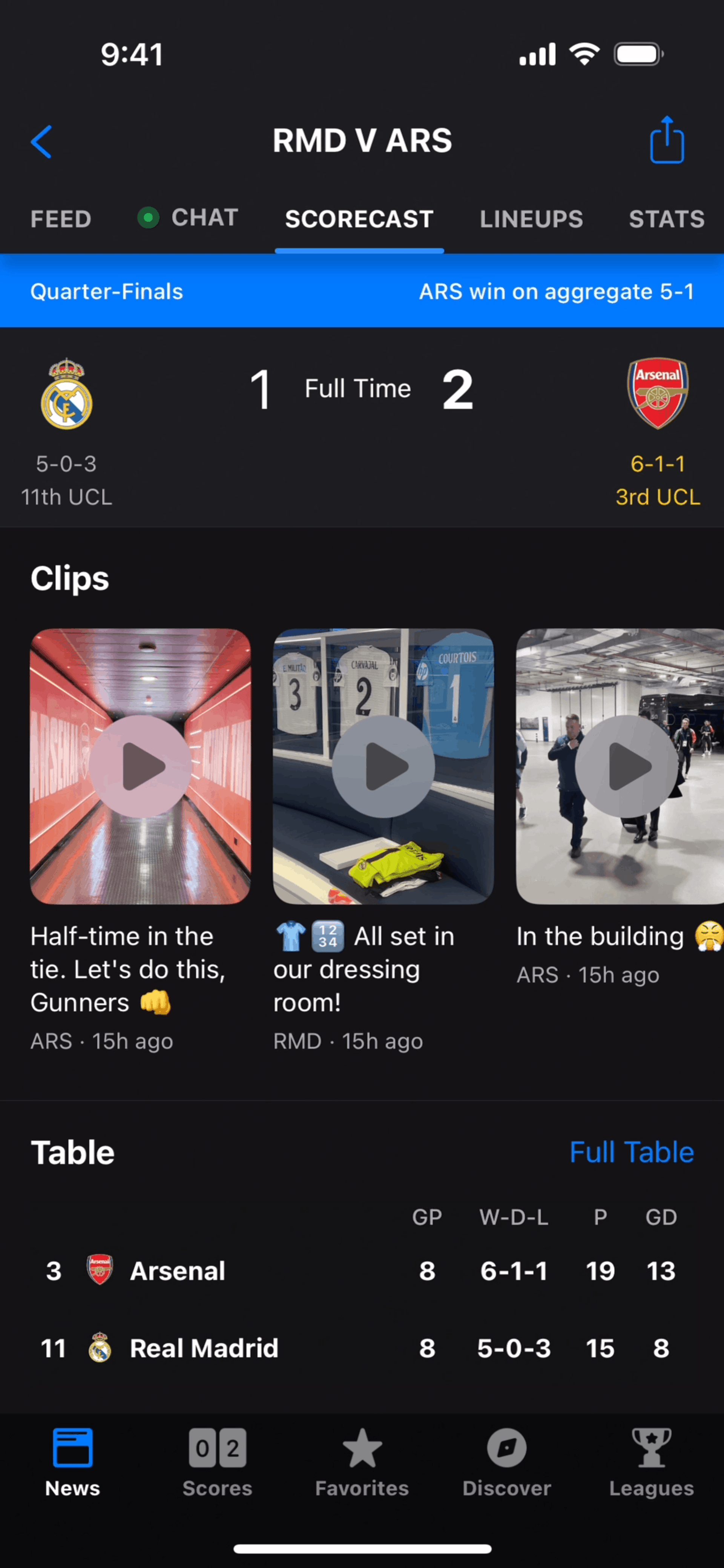 theScore iOS UI screenshot 20