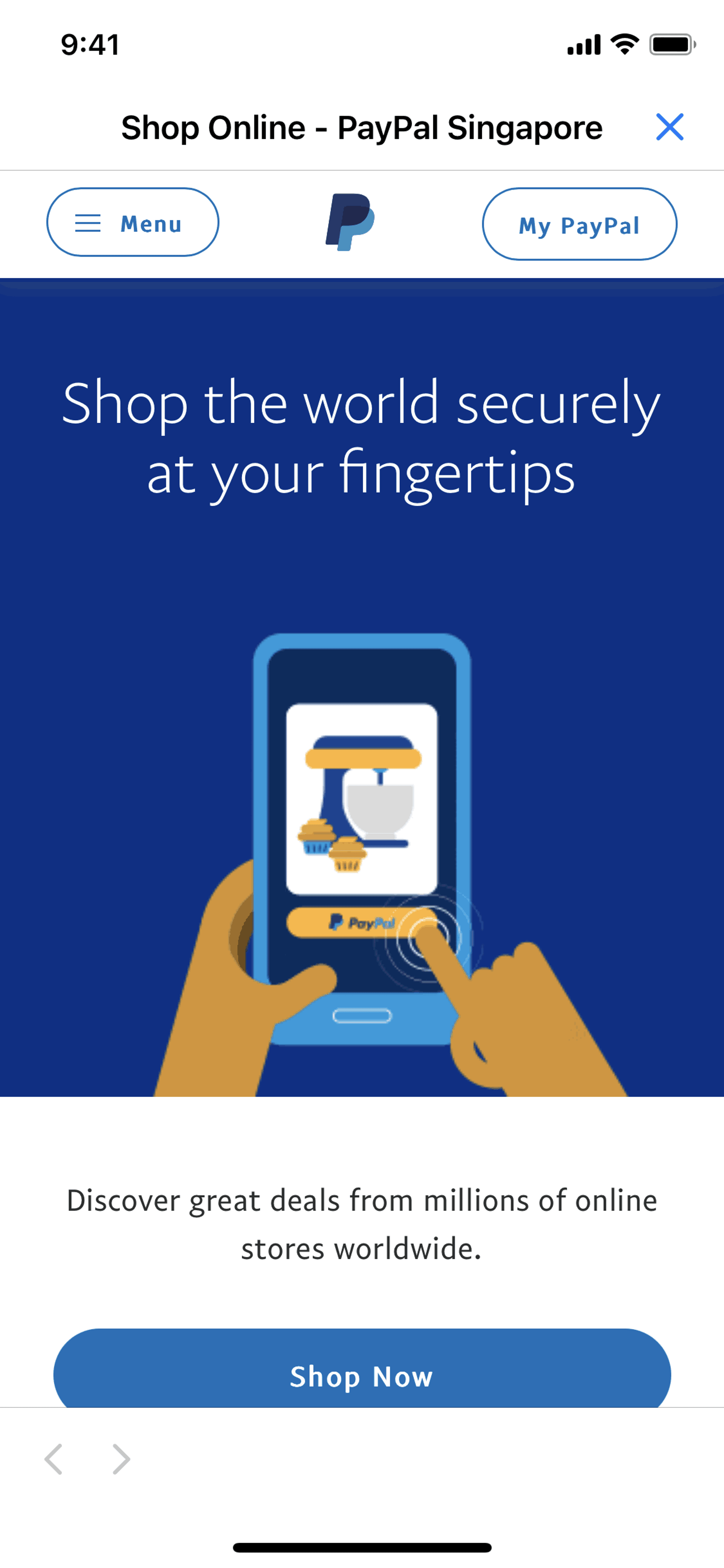 PayPal iOS UI screenshot 19