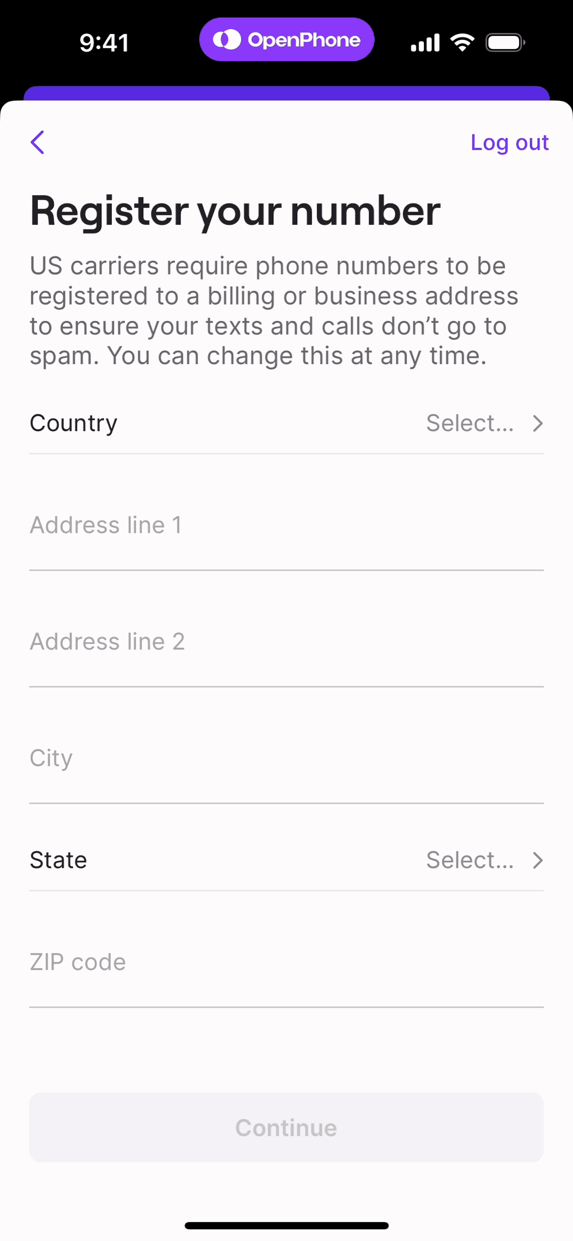 OpenPhone iOS UI screenshot 14
