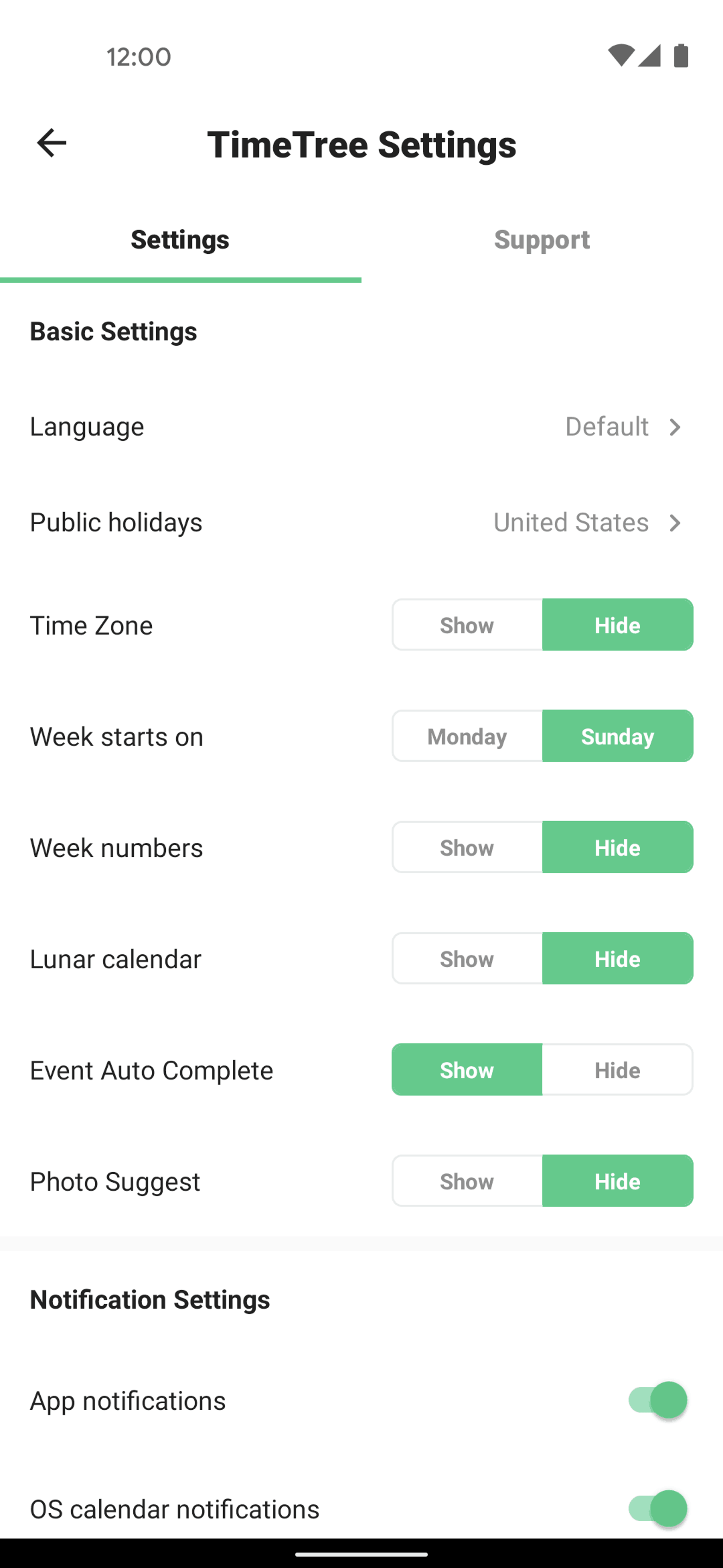 TimeTree Android UI screenshot 10