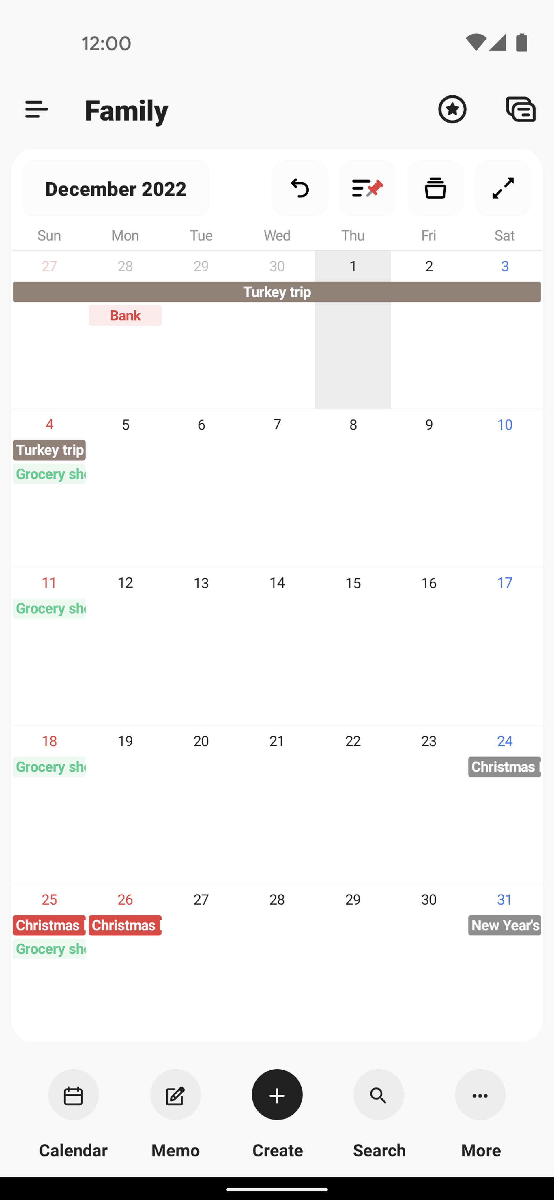 TimeTree Android UI screenshot 8