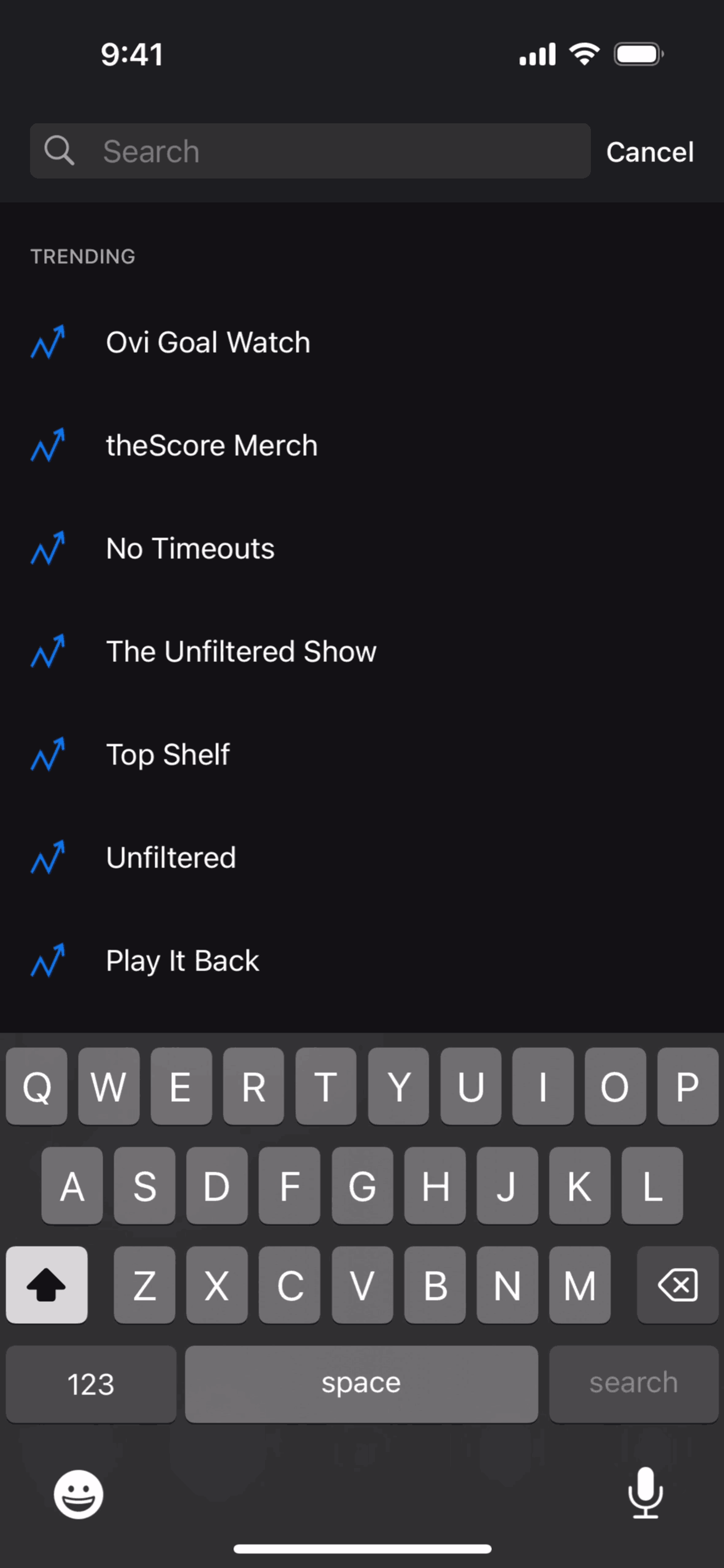 theScore iOS UI screenshot 18