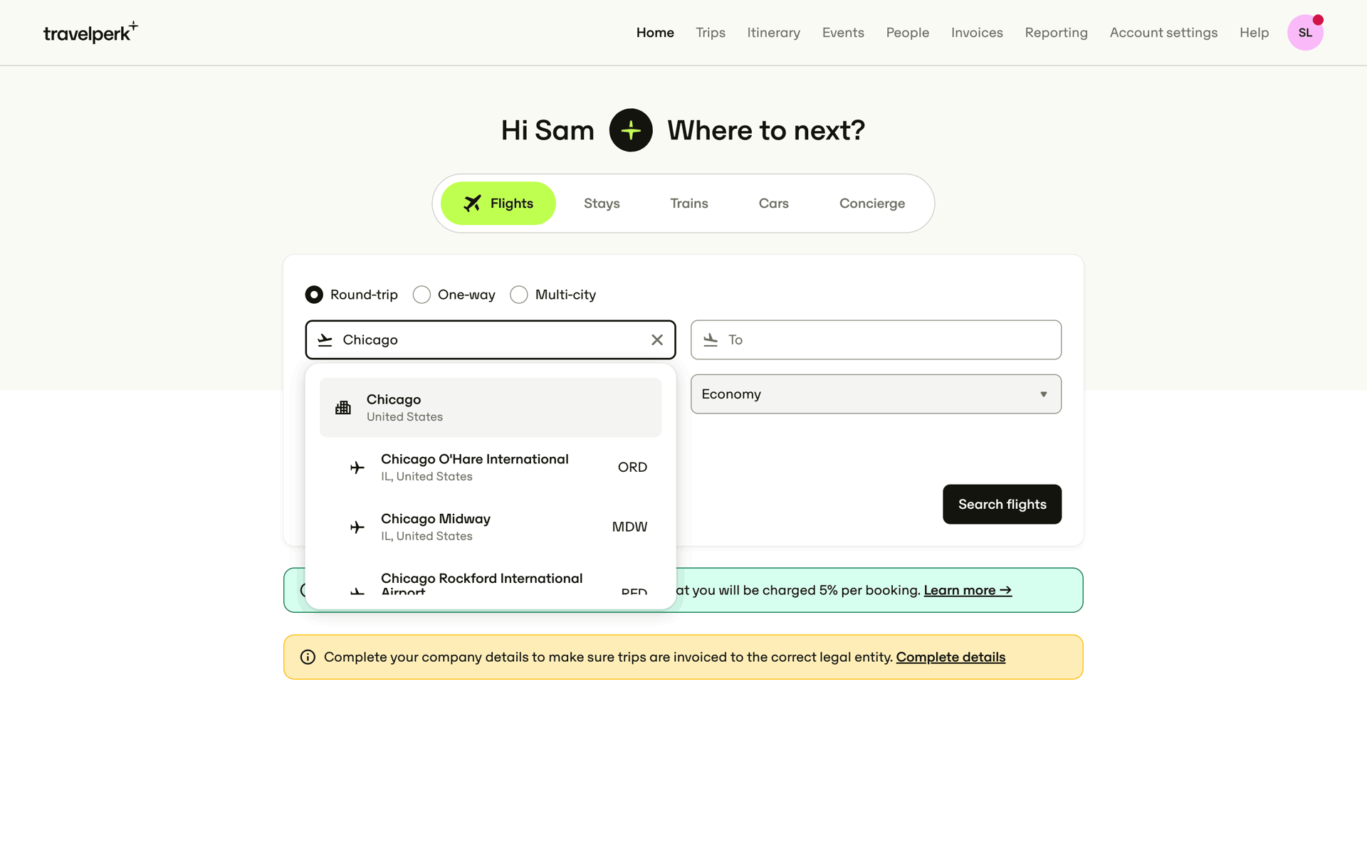TravelPerk Web UI screenshot 24