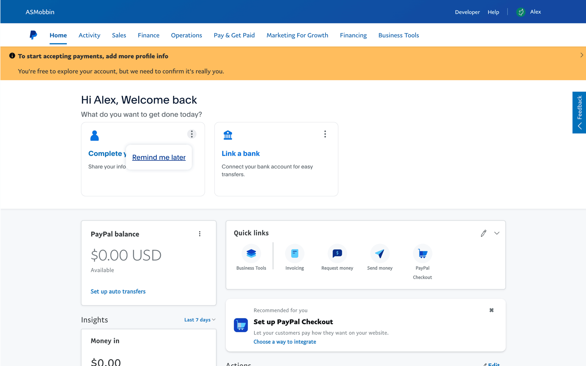 PayPal Web UI screenshot 5