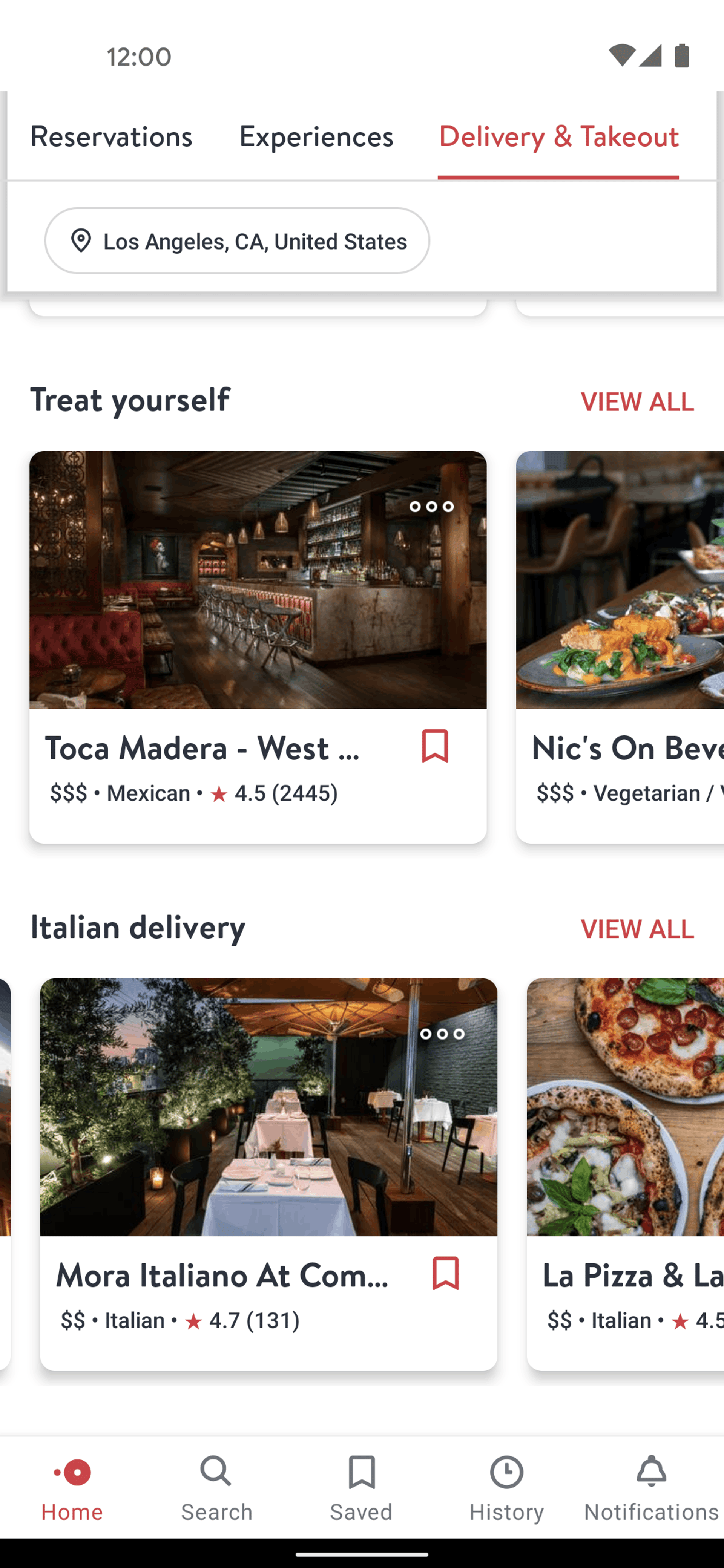 OpenTable Android UI screenshot 21