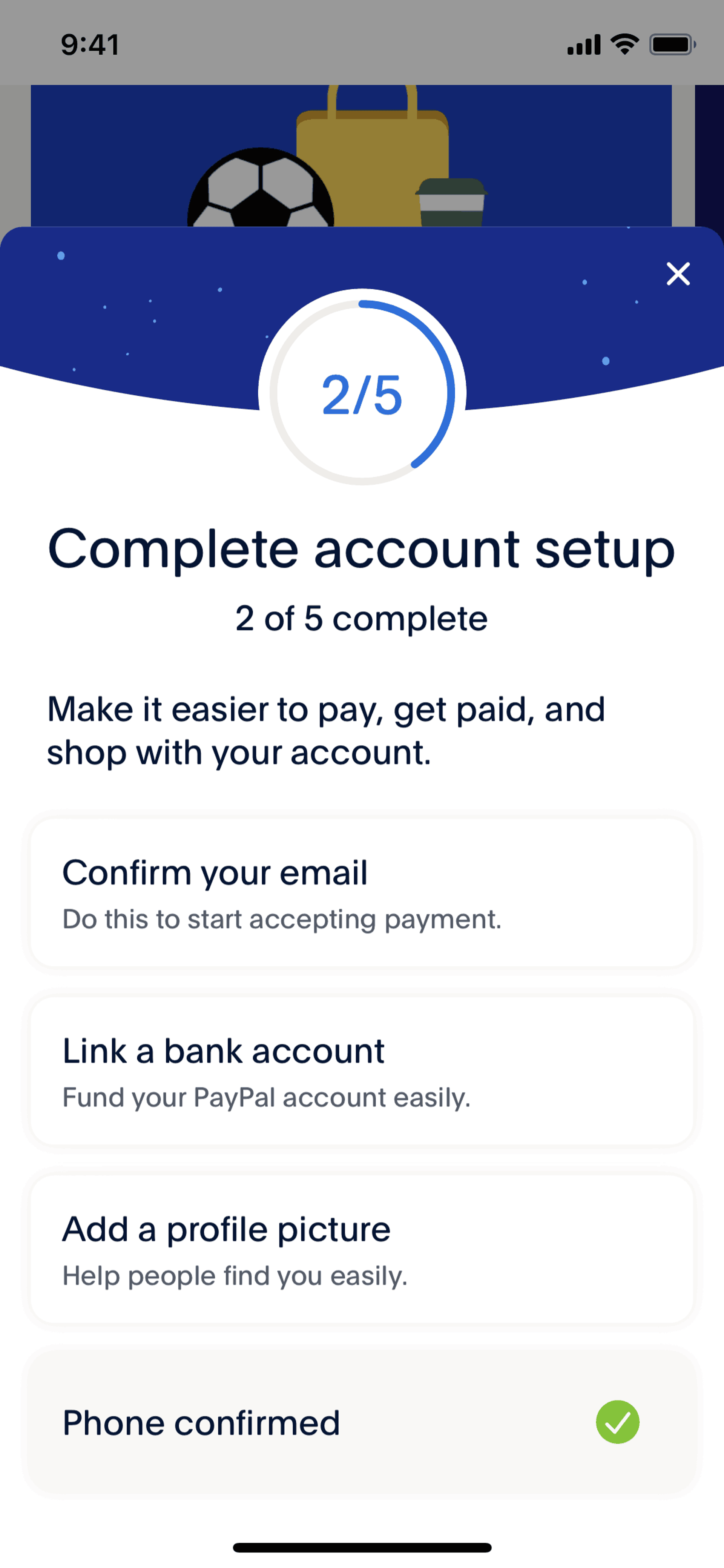 PayPal iOS UI screenshot 14