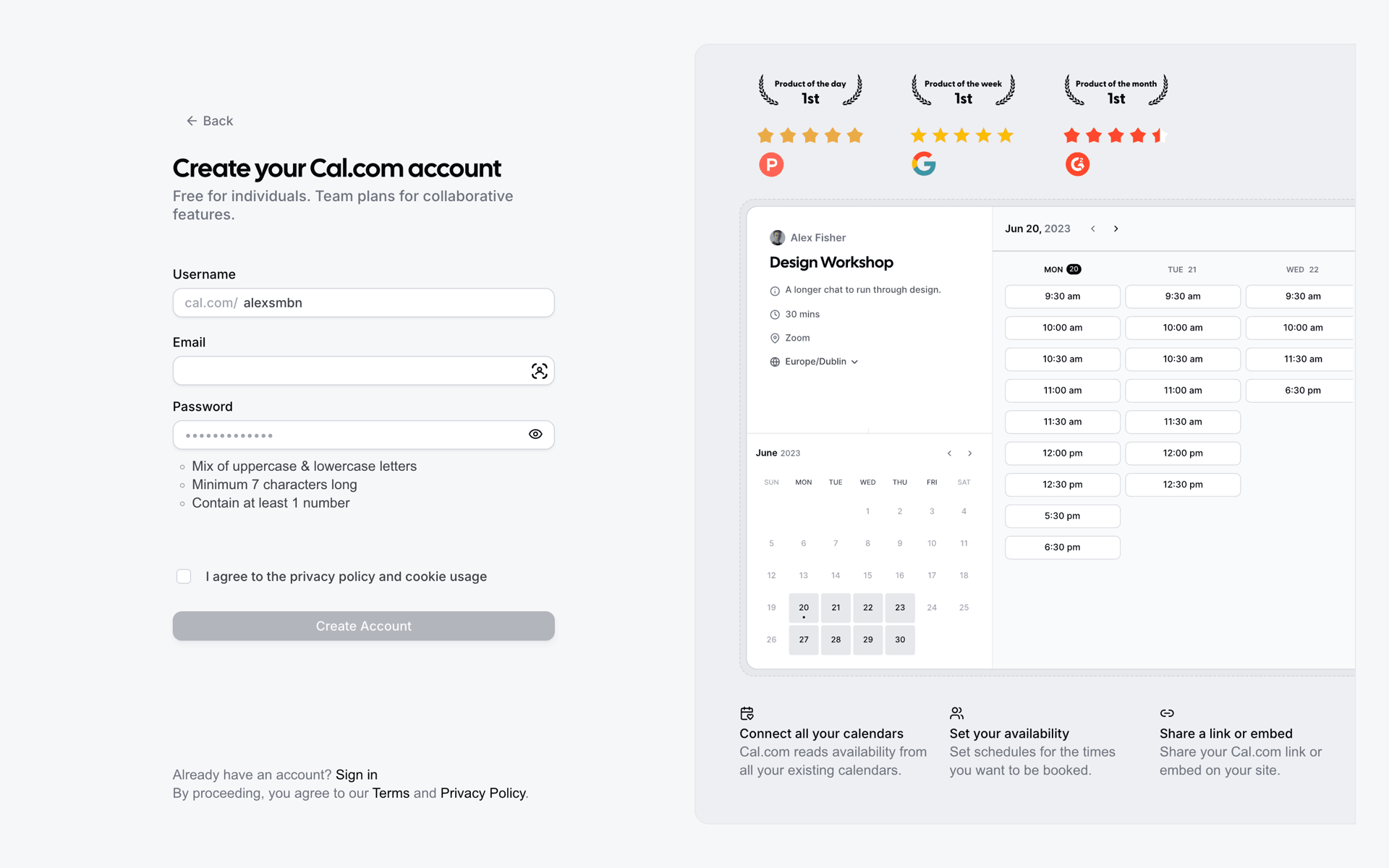 Cal.com Web UI screenshot 6