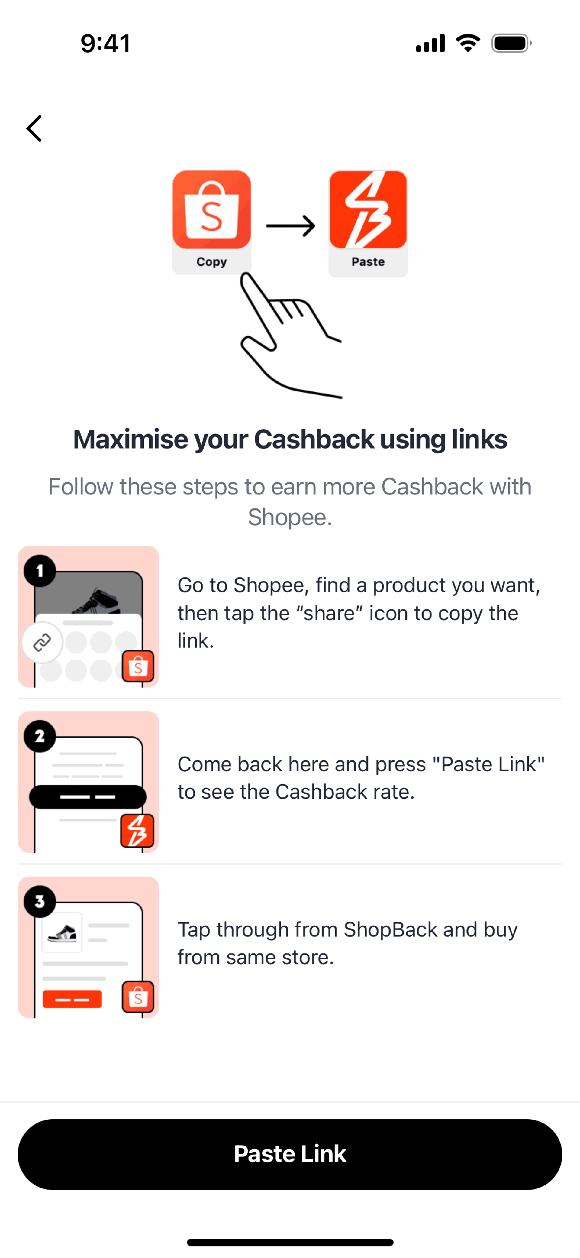 ShopBack iOS UI screenshot 15