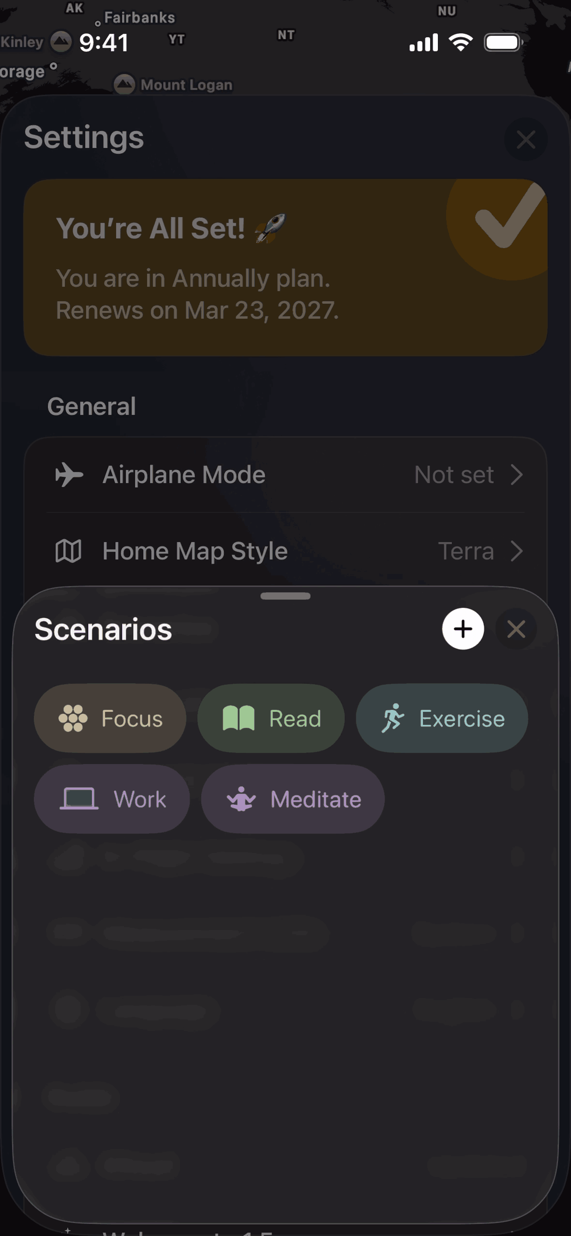 FocusFlight iOS UI screenshot 8