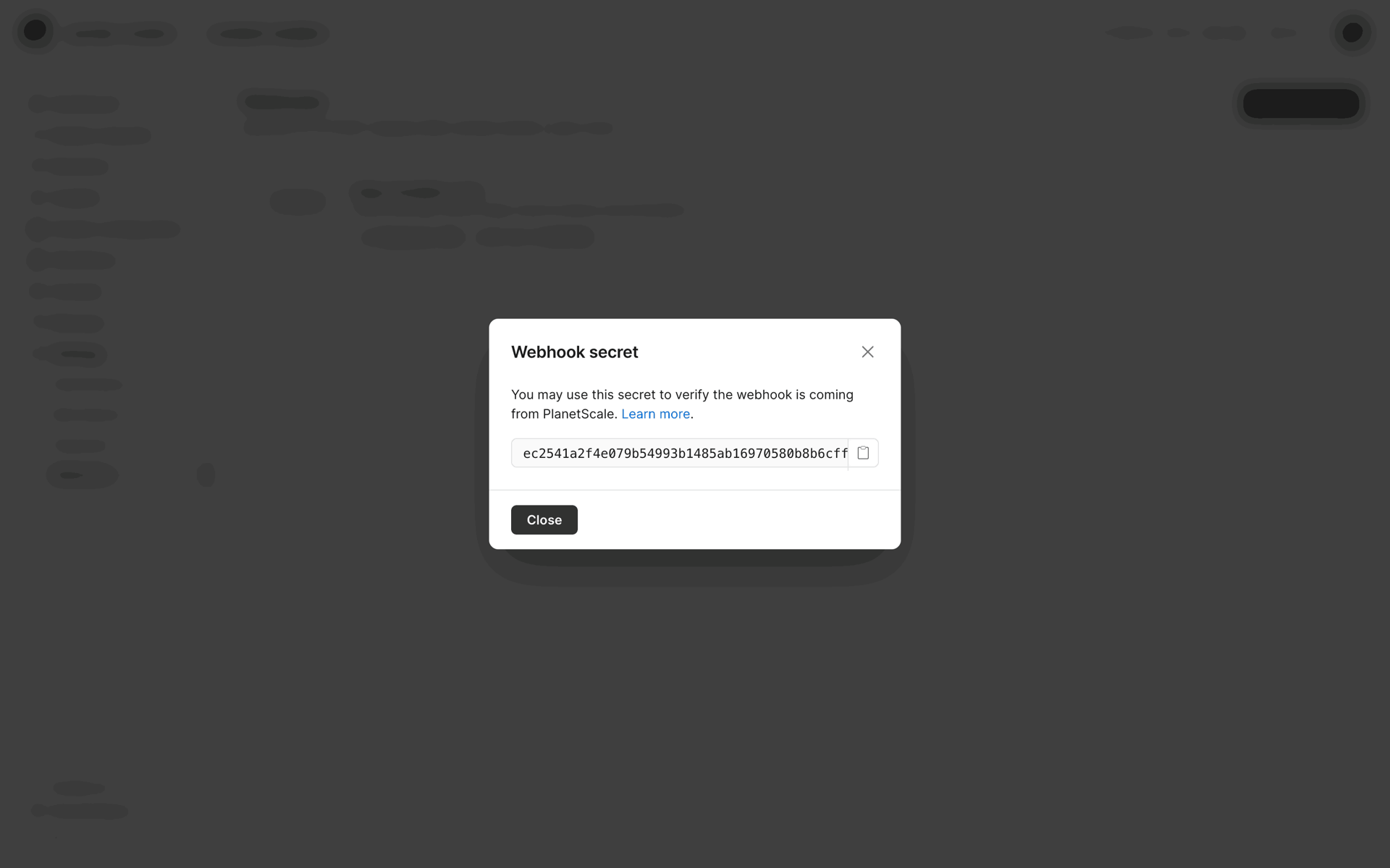 PlanetScale Web UI screenshot 13