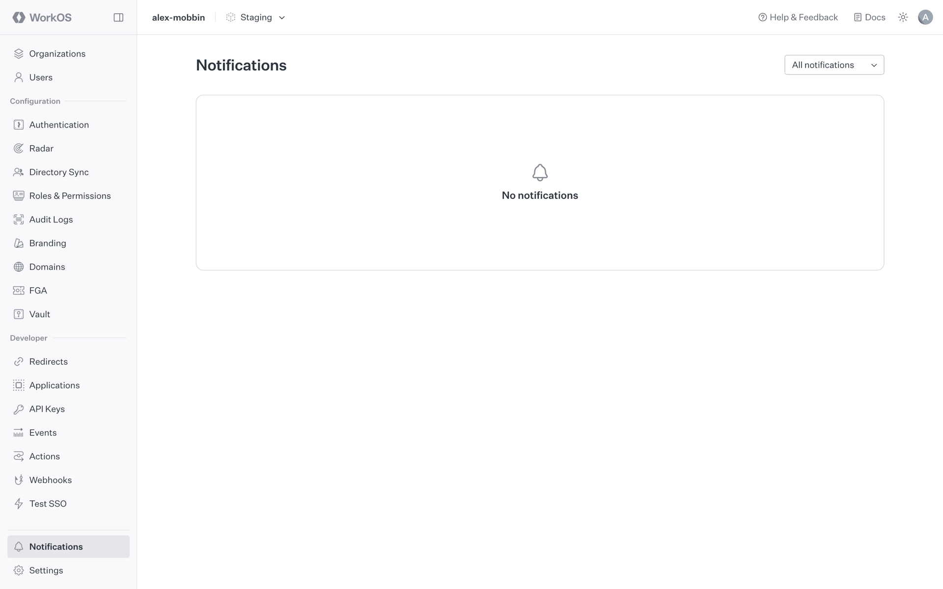 WorkOS Web UI screenshot 16