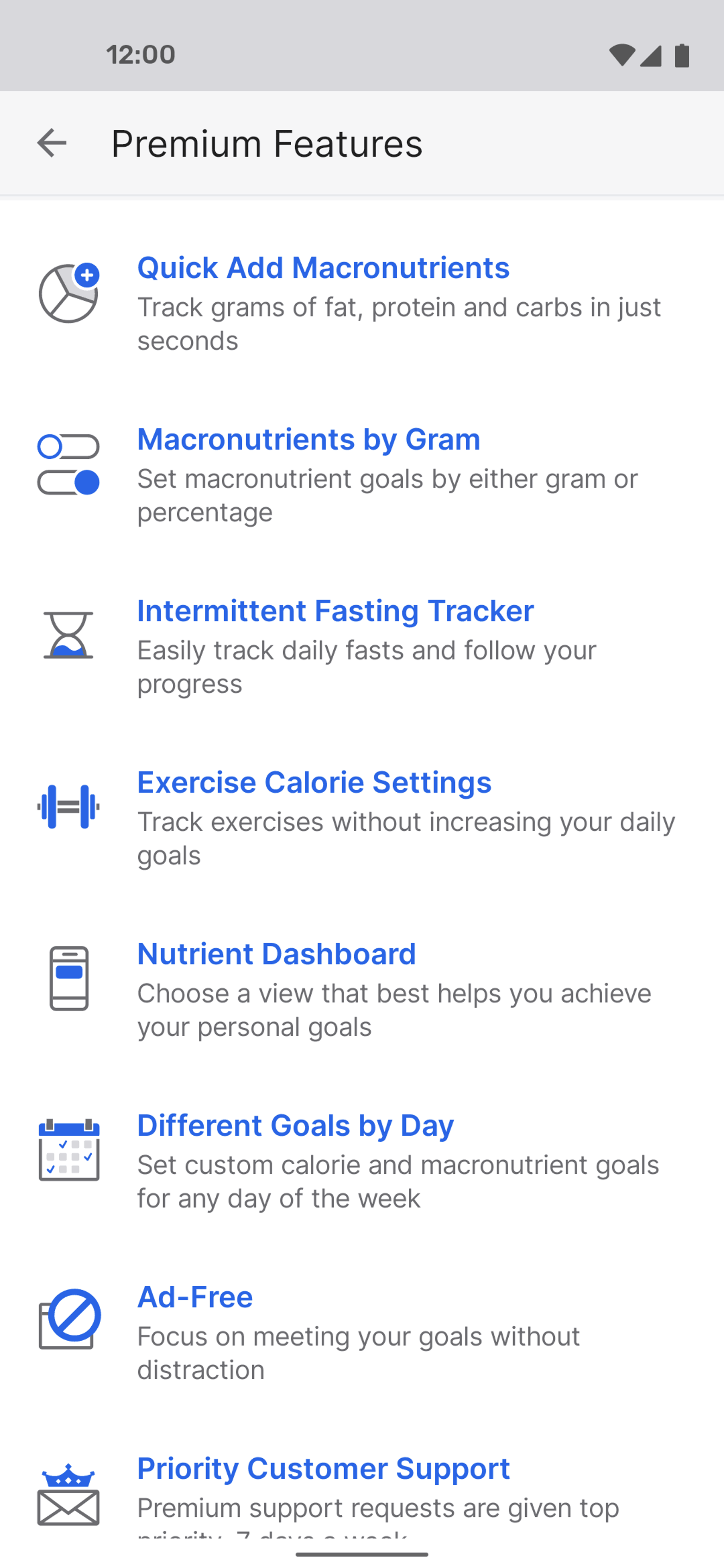 MyFitnessPal Android UI screenshot 15