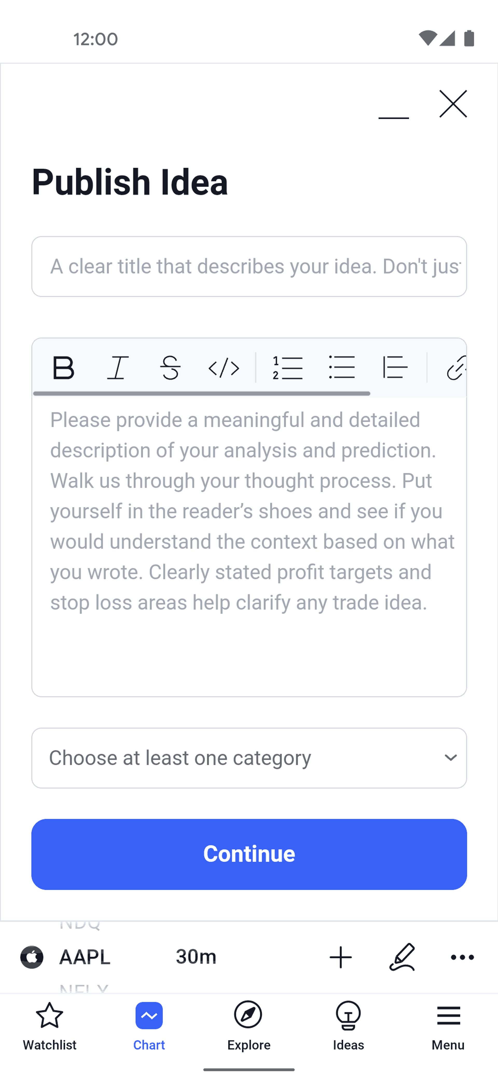 TradingView Android UI screenshot 7