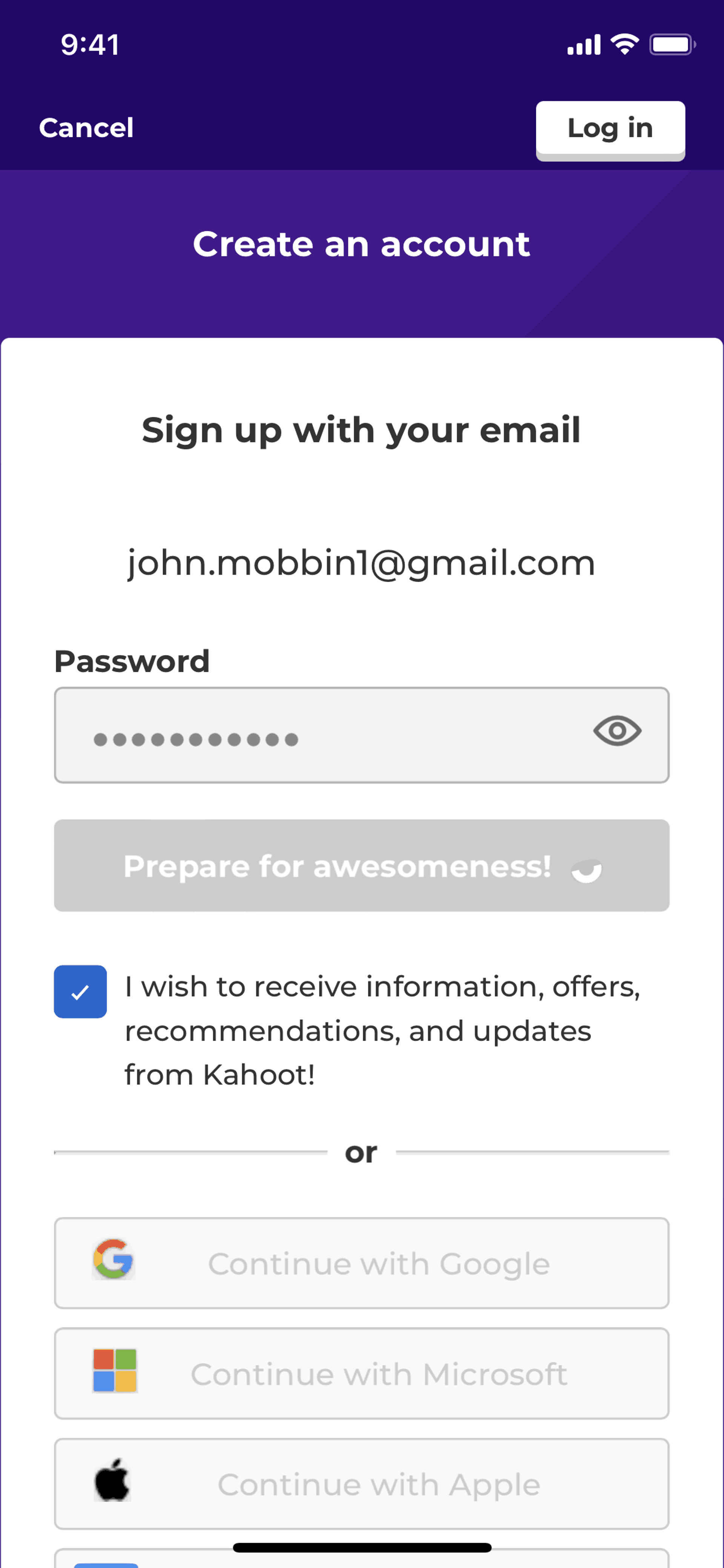 Kahoot! iOS UI screenshot 12
