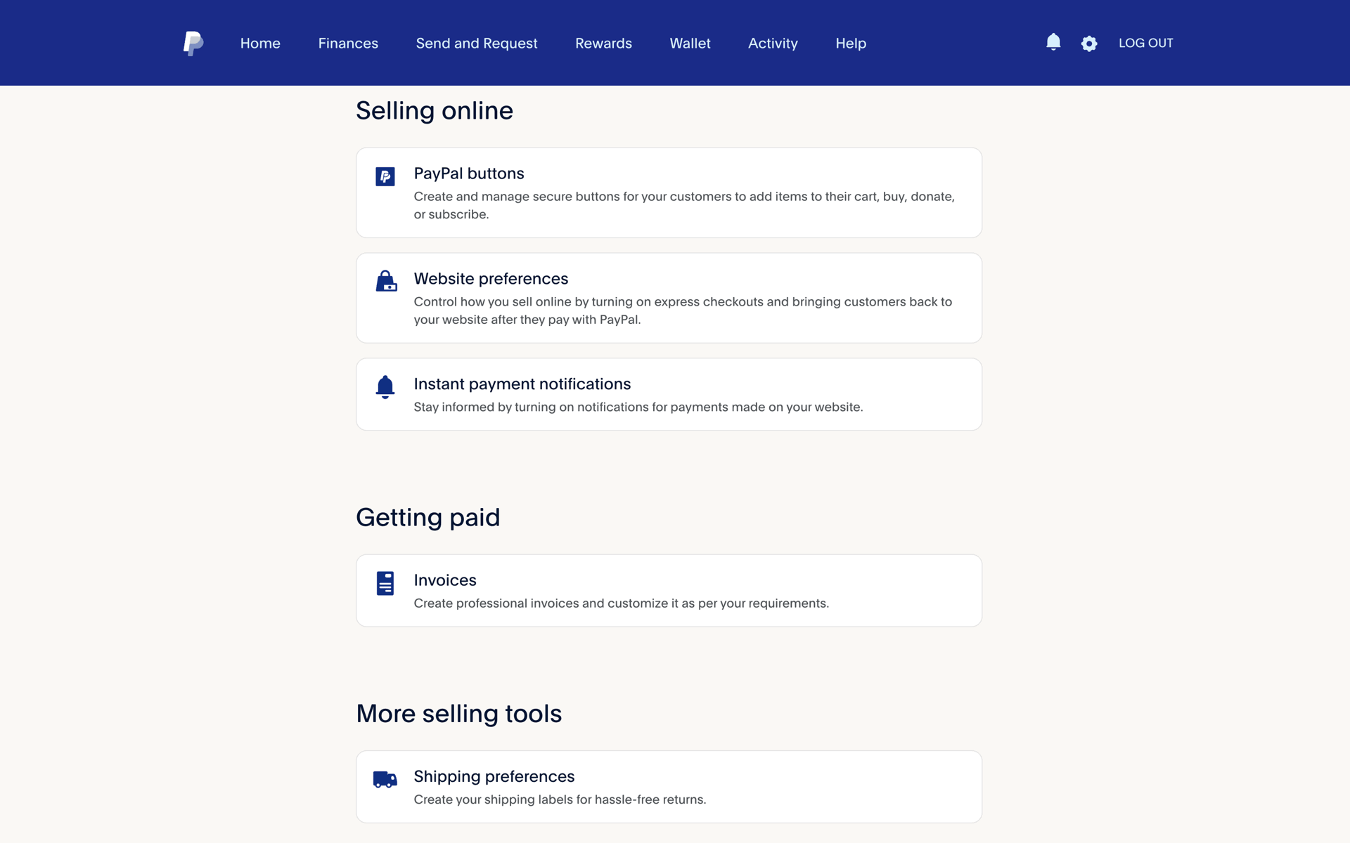 PayPal Web UI screenshot 15