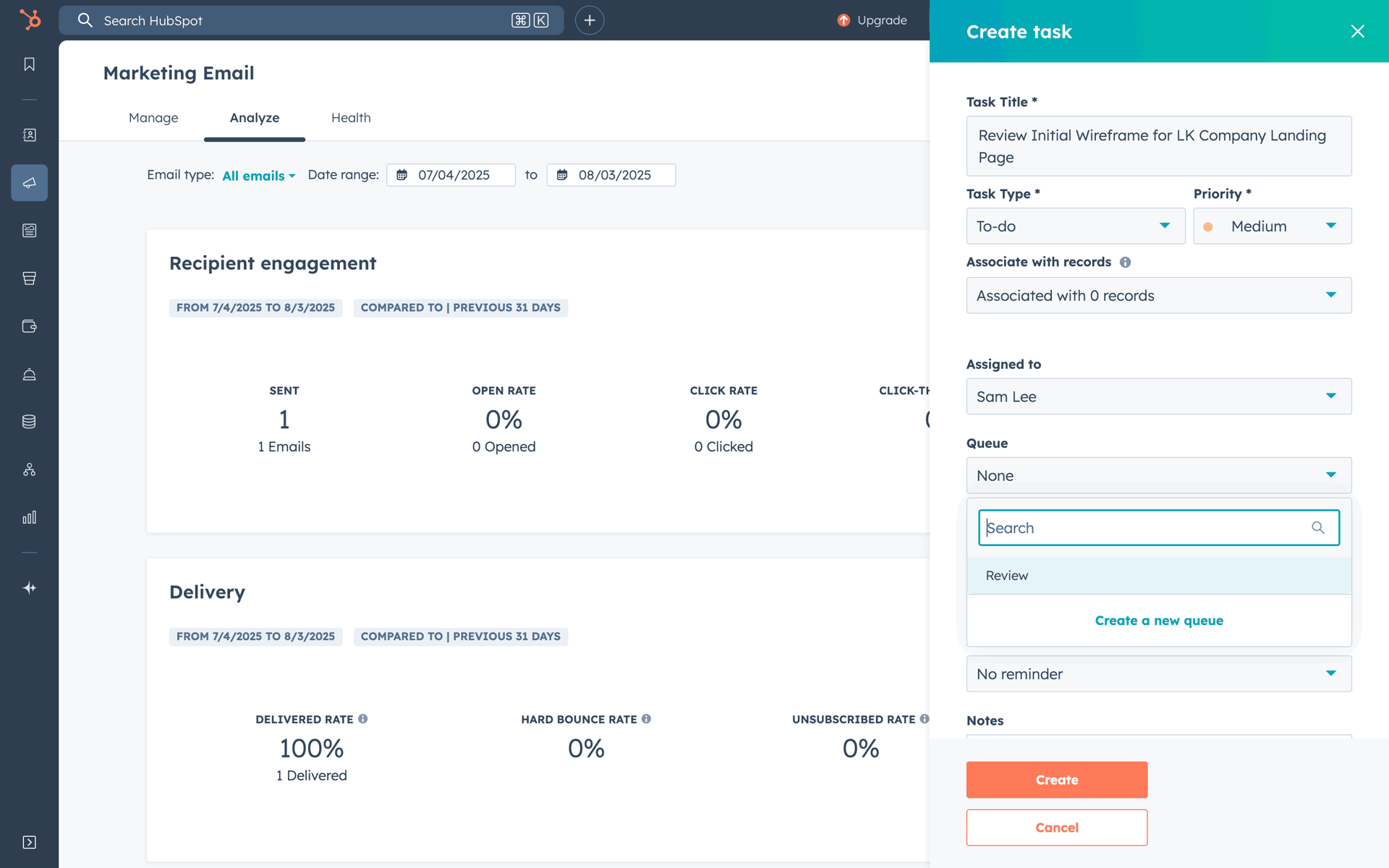HubSpot Web UI screenshot 13