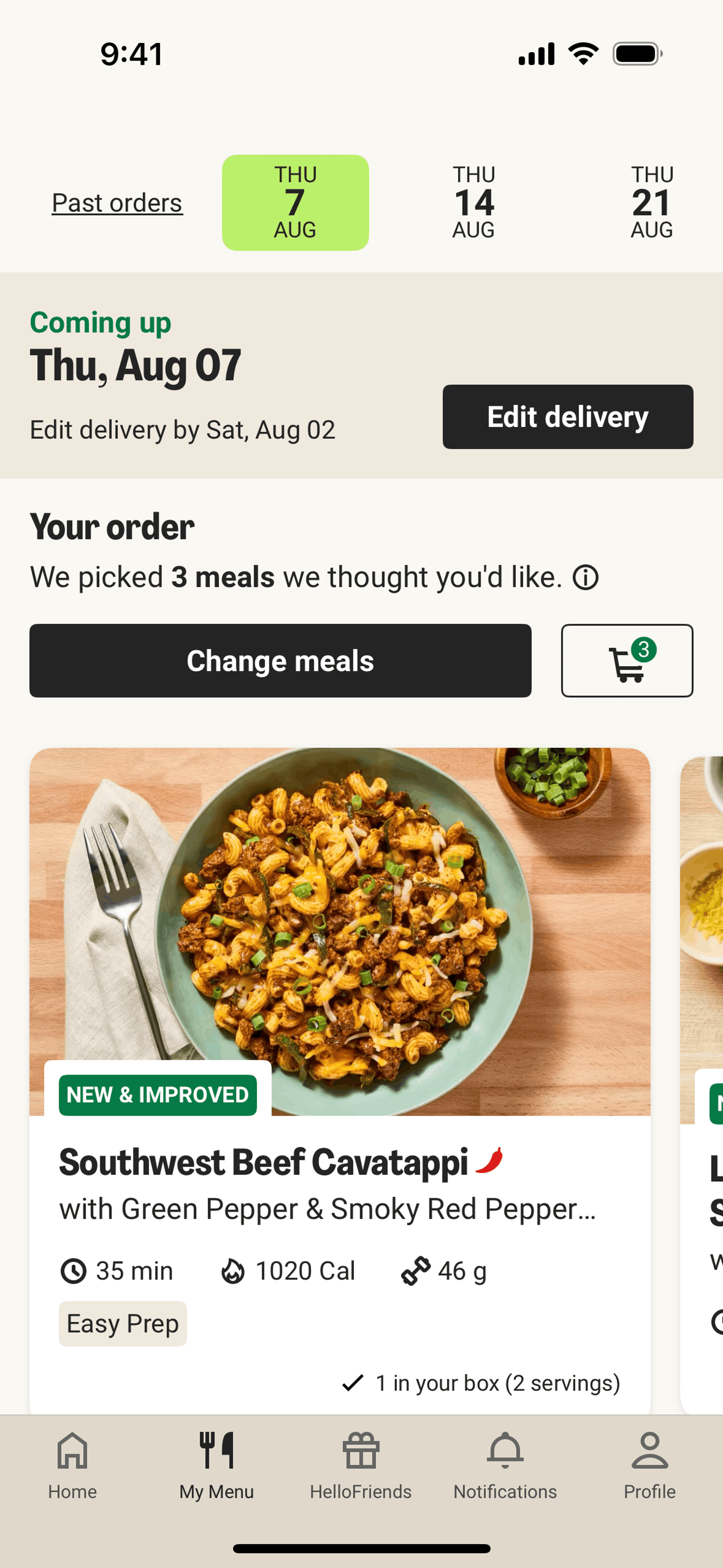 HelloFresh iOS UI screenshot 8