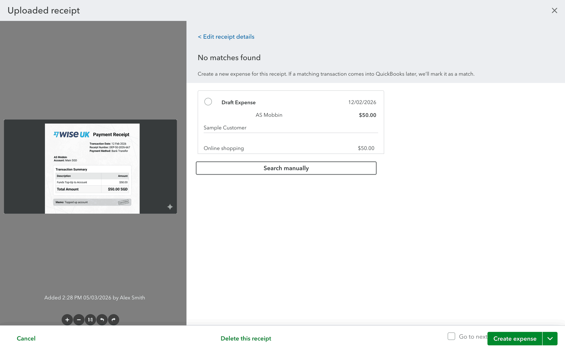 QuickBooks Web UI screenshot 12